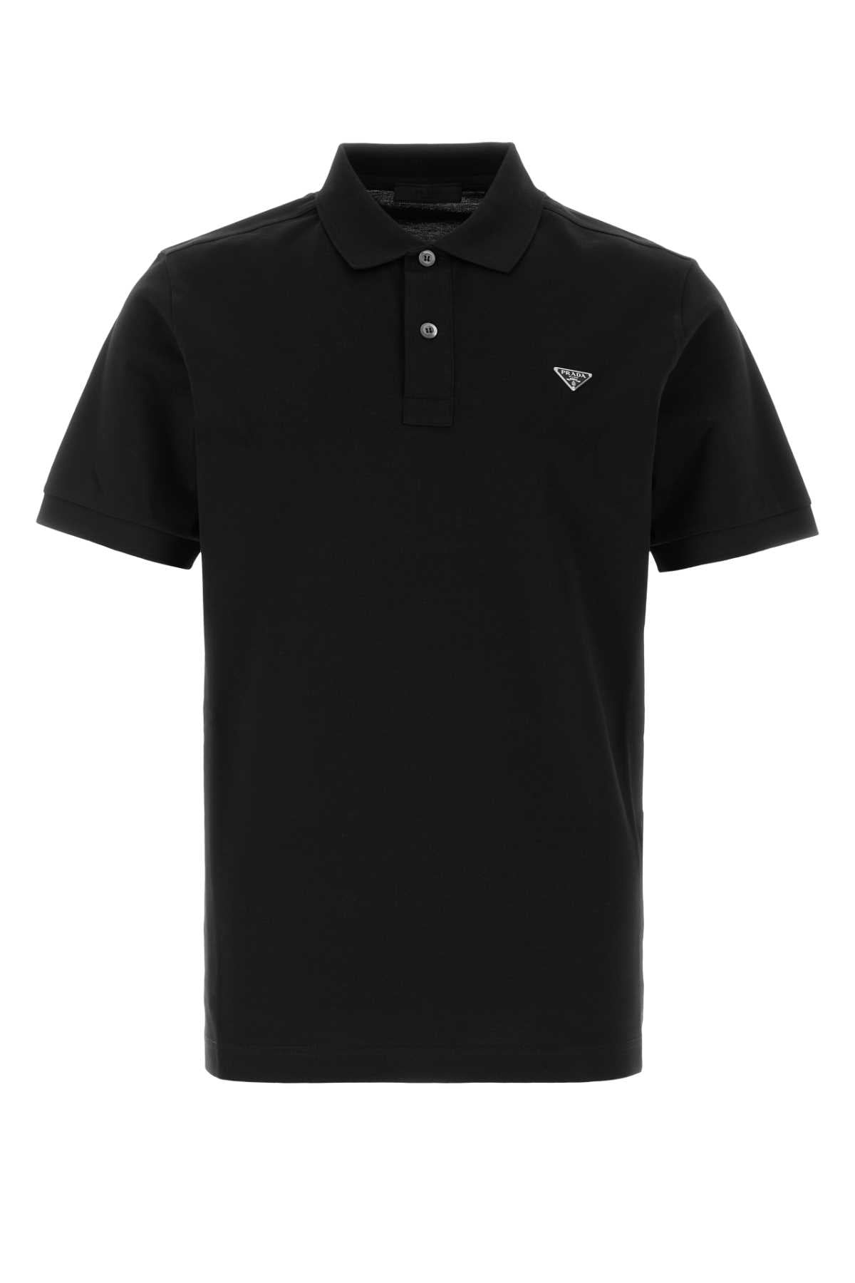 Prada Men Black Piquet Polo Shirt PRADA