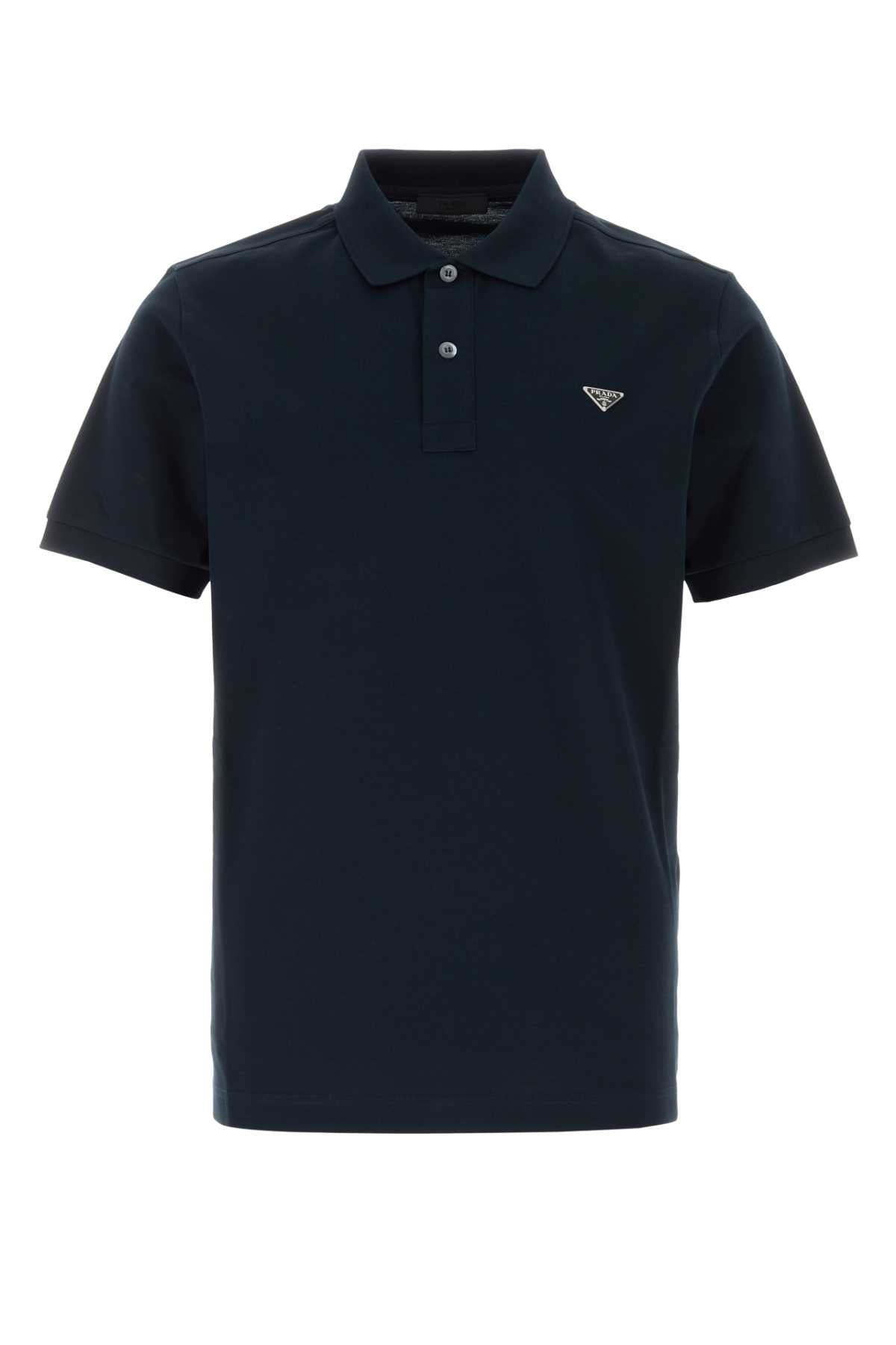 Prada Men Midnight Blue Piquet Polo Shirt PRADA