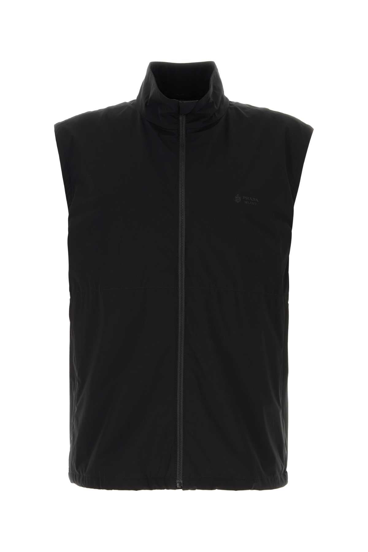 Prada Men Black Stretch Nylon Vest PRADA