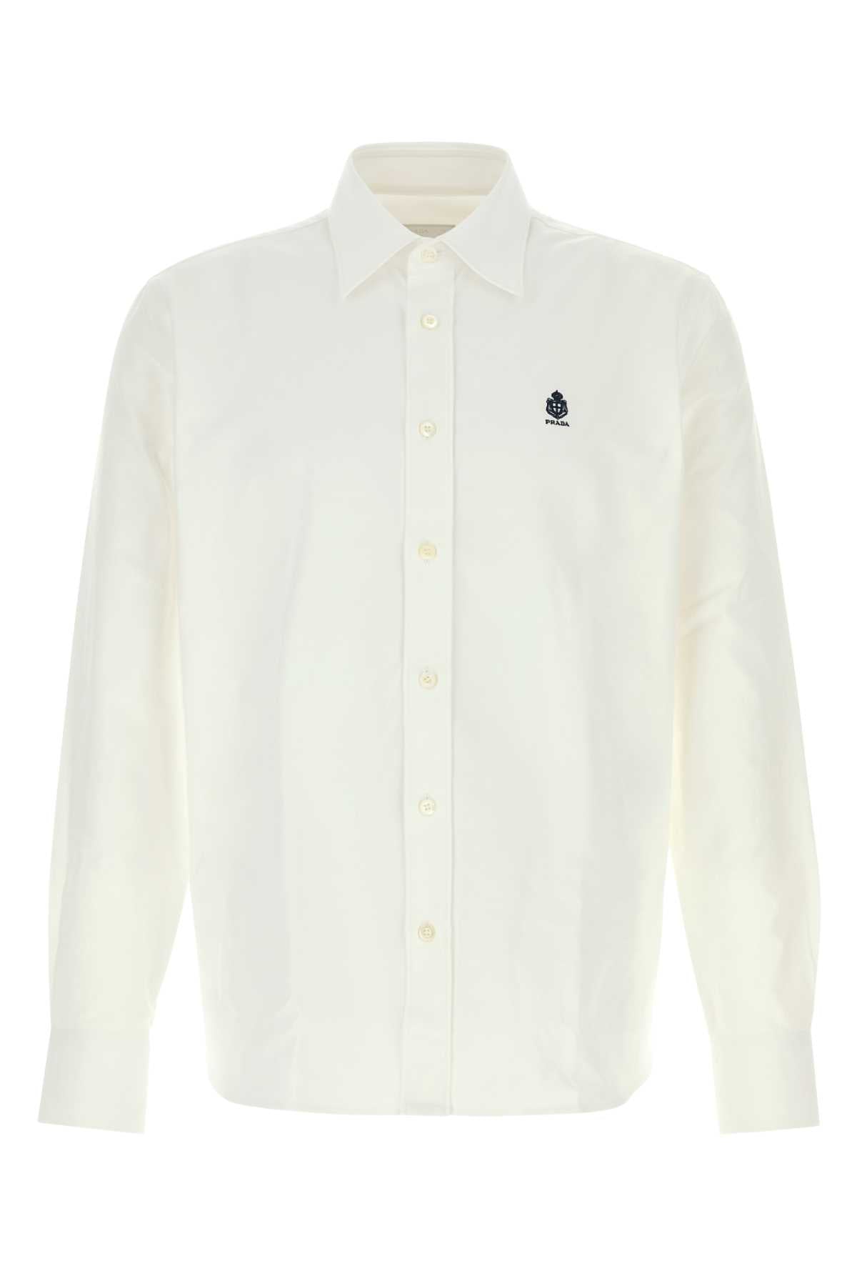 Prada Men White Oxford Shirt PRADA