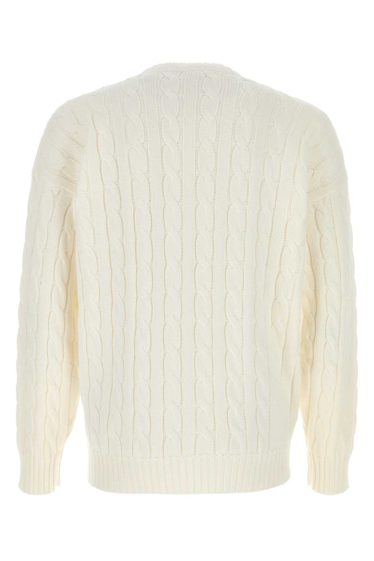 Prada Men White Cotton Sweater PRADA