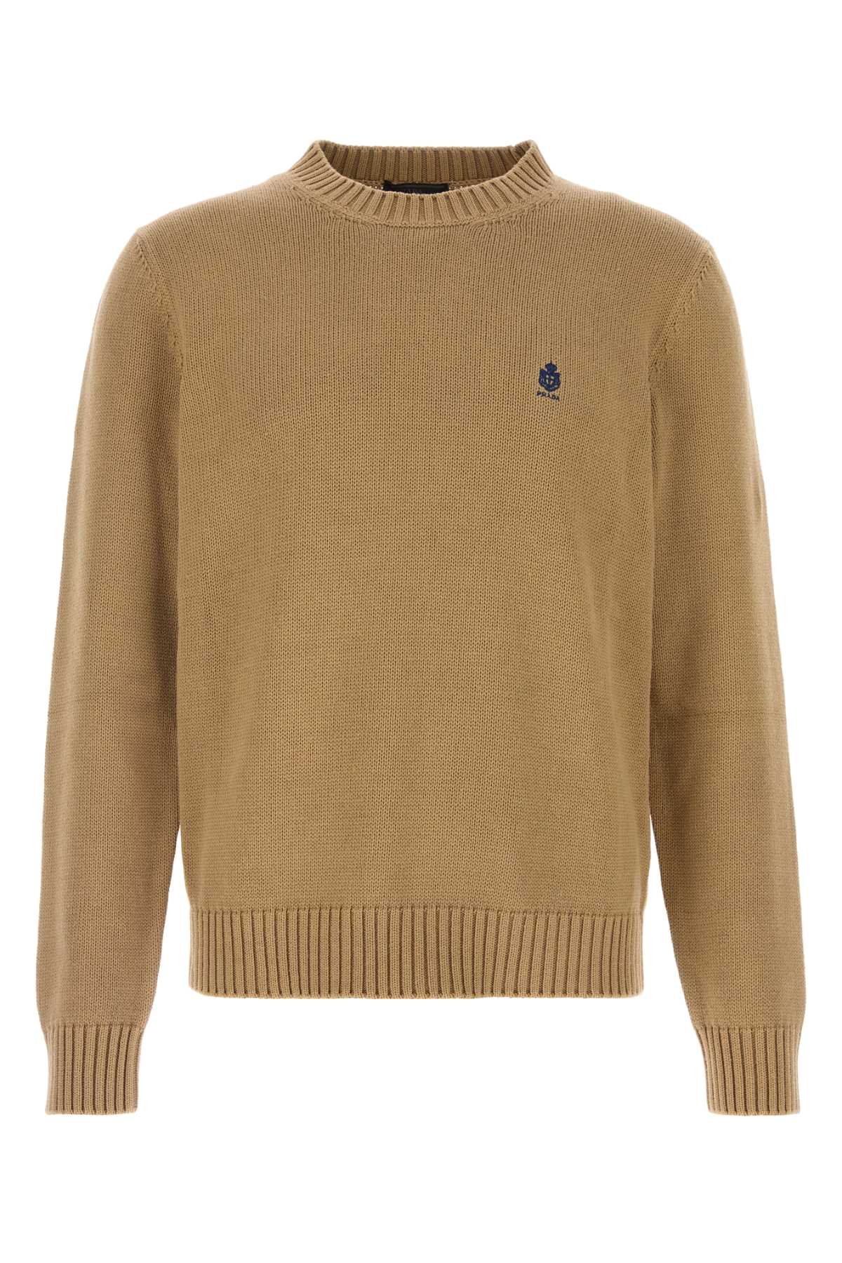 Prada Men Camel Cotton Sweater PRADA