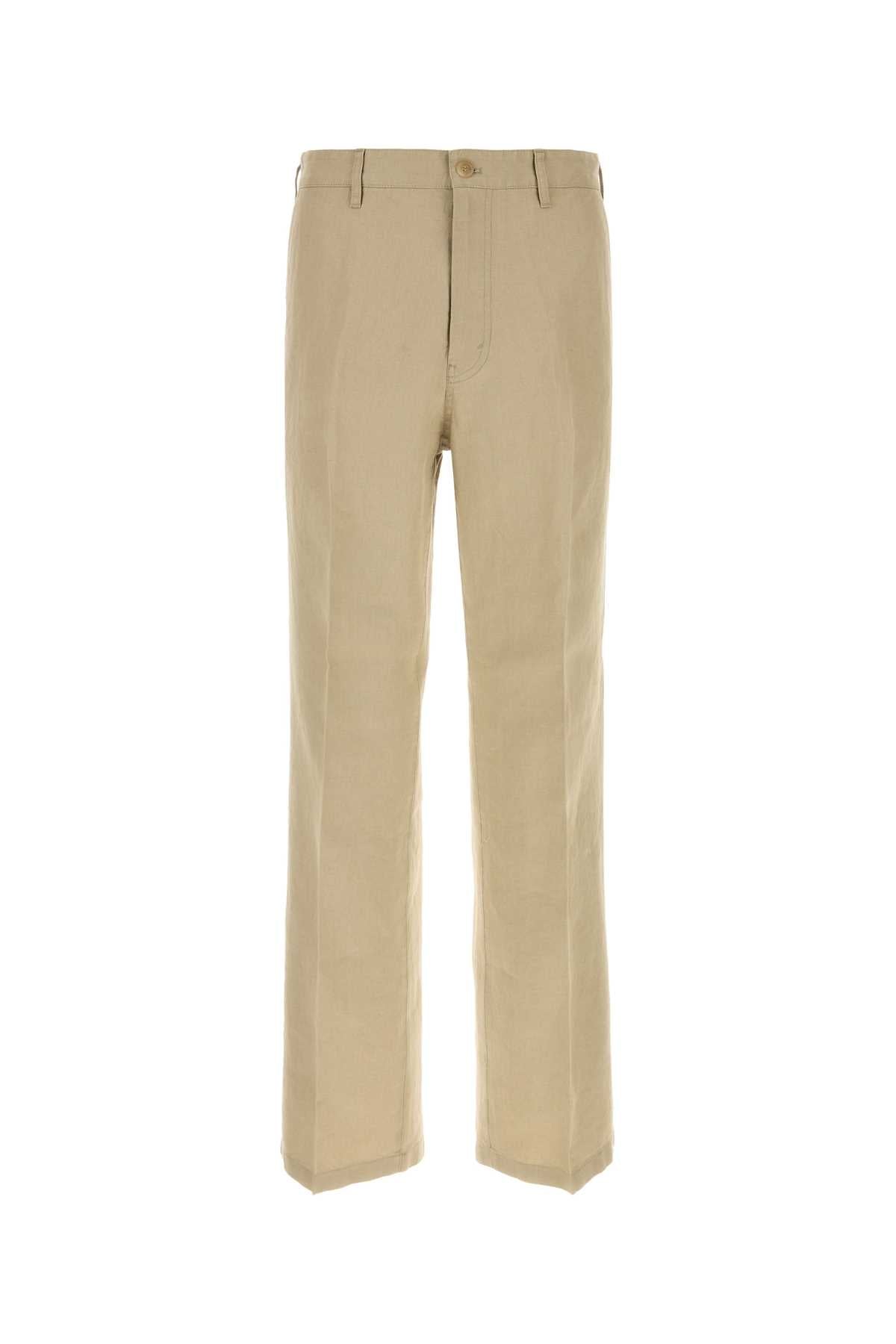 Prada Men Sand Linen Pant PRADA