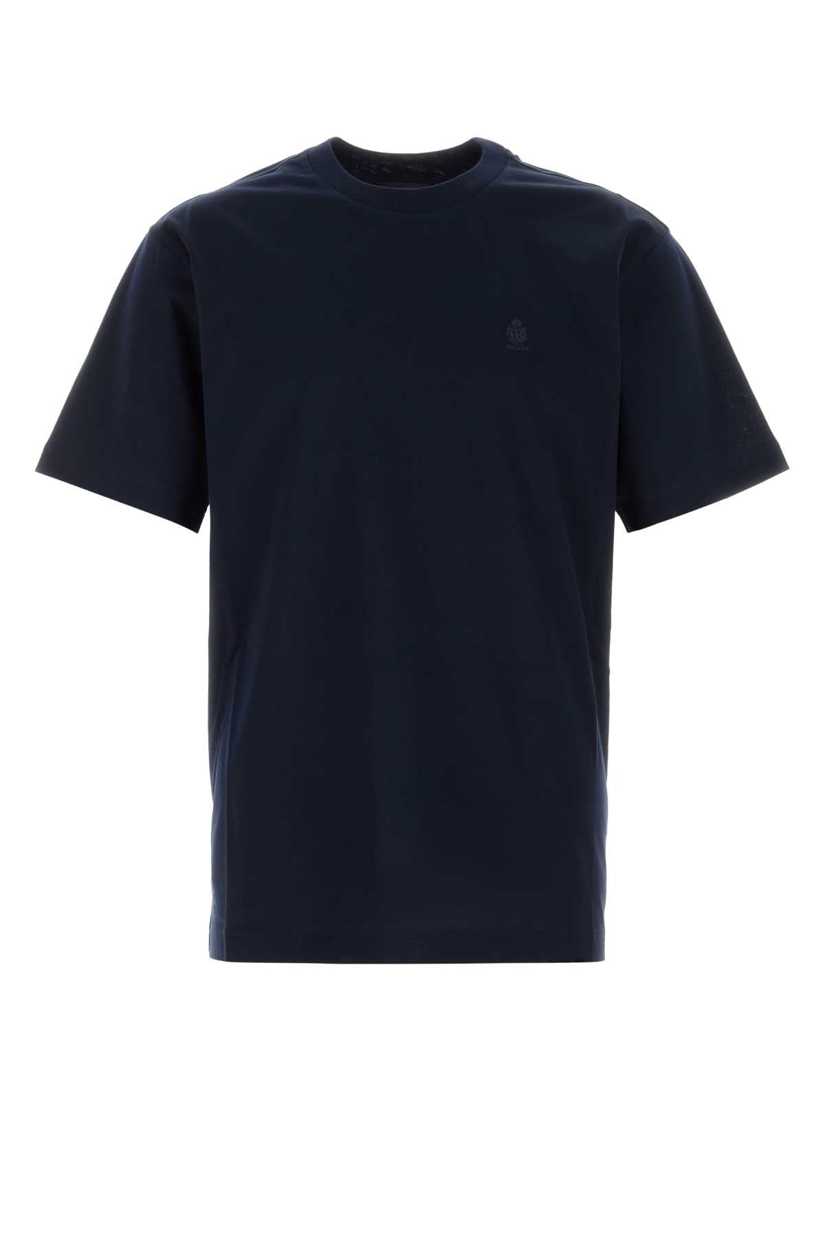 Prada Men Navy Blue Cotton T-Shirt PRADA