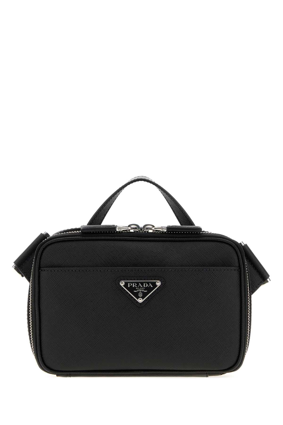 Prada Men Black Leather Crossbody Bag PRADA