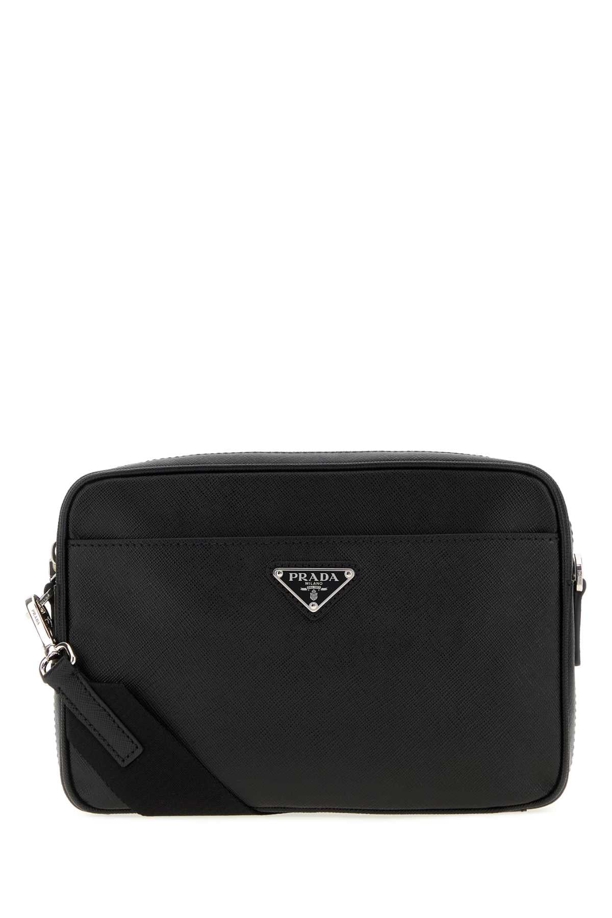 Prada Men Black Leather Clutch PRADA
