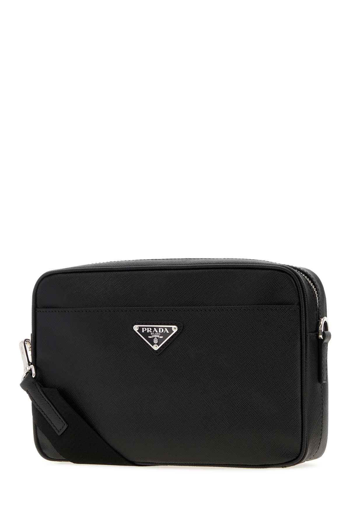 Prada Men Black Leather Clutch PRADA