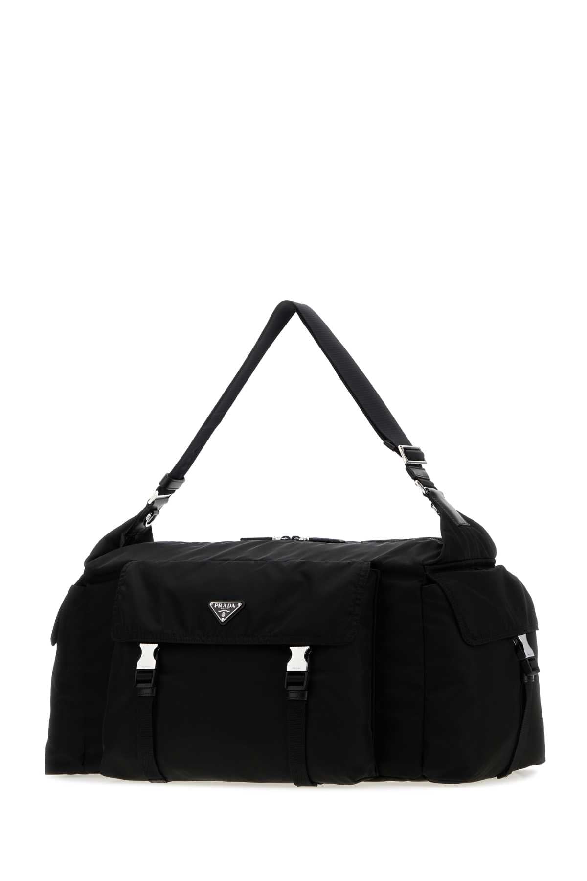 Prada Men Black Re-Nylon Prada Explore Travel Bag PRADA
