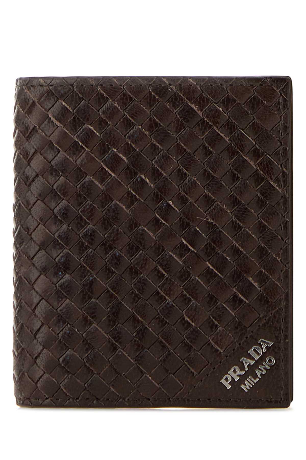 Prada Men Brown Leather Wallet PRADA