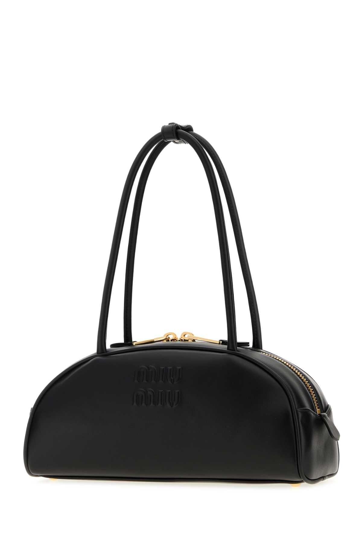 Miu Miu Women Black Leather Beau Shoulder Bag MIU MIU