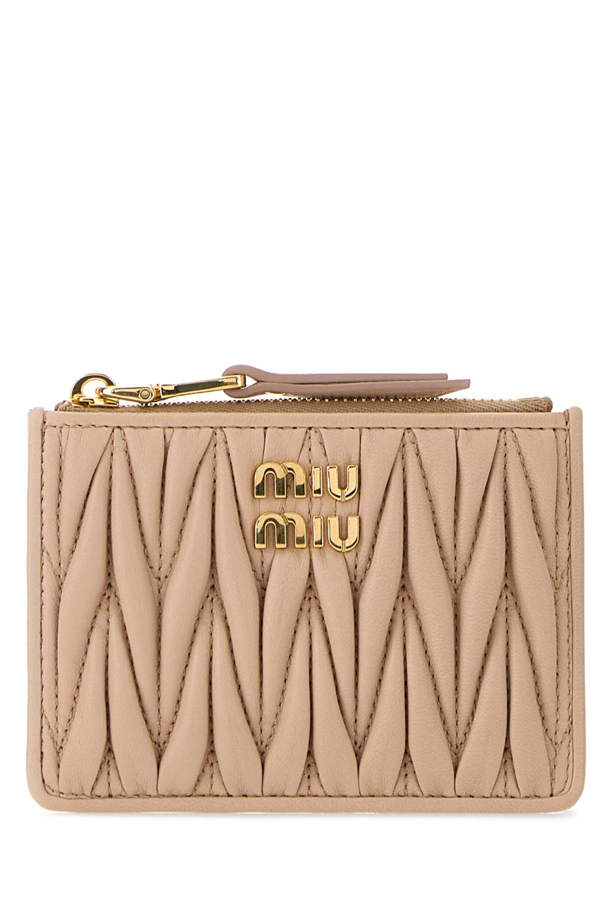 Miu Miu Women Pink Nappa Leather Card Holder MIU MIU