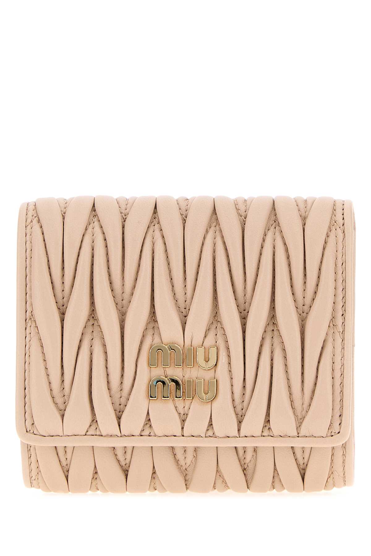 Miu Miu Women Light Pink Leather Wallet MIU MIU