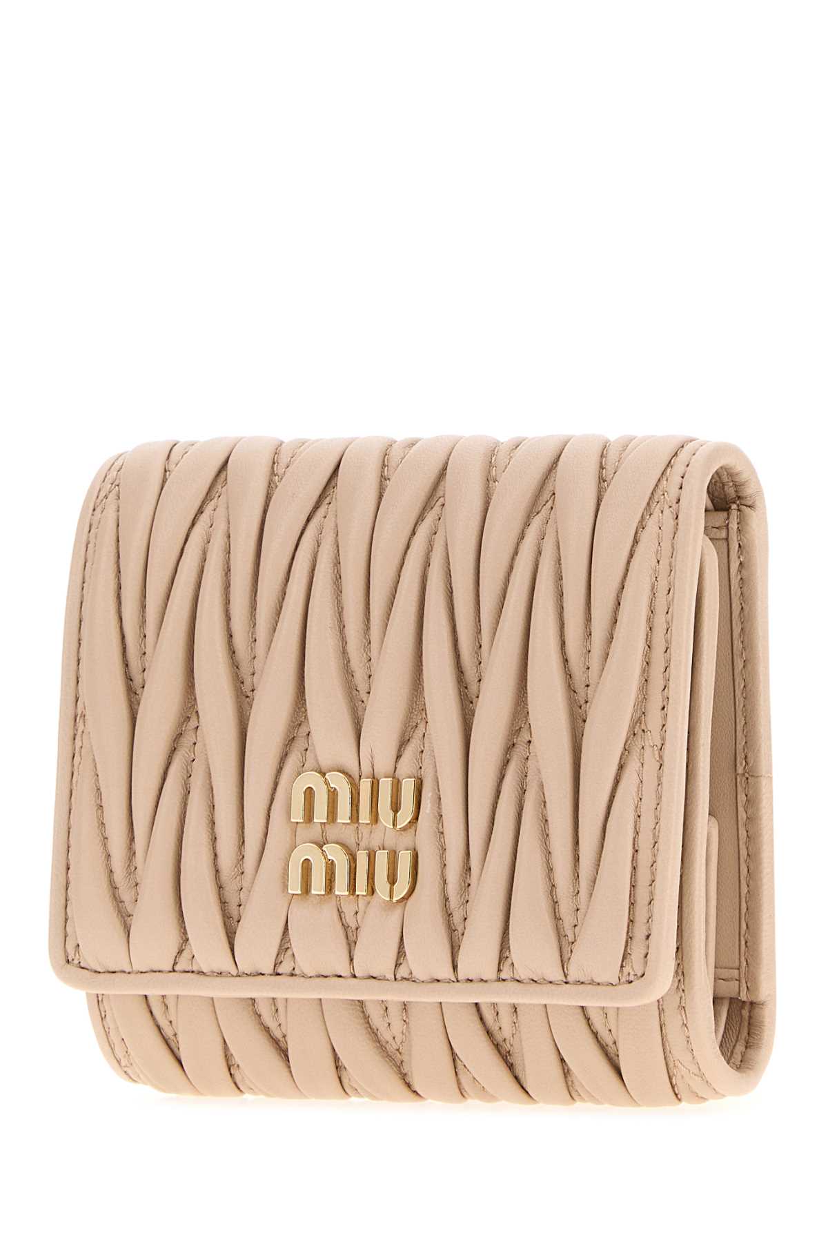 Miu Miu Women Light Pink Leather Wallet MIU MIU