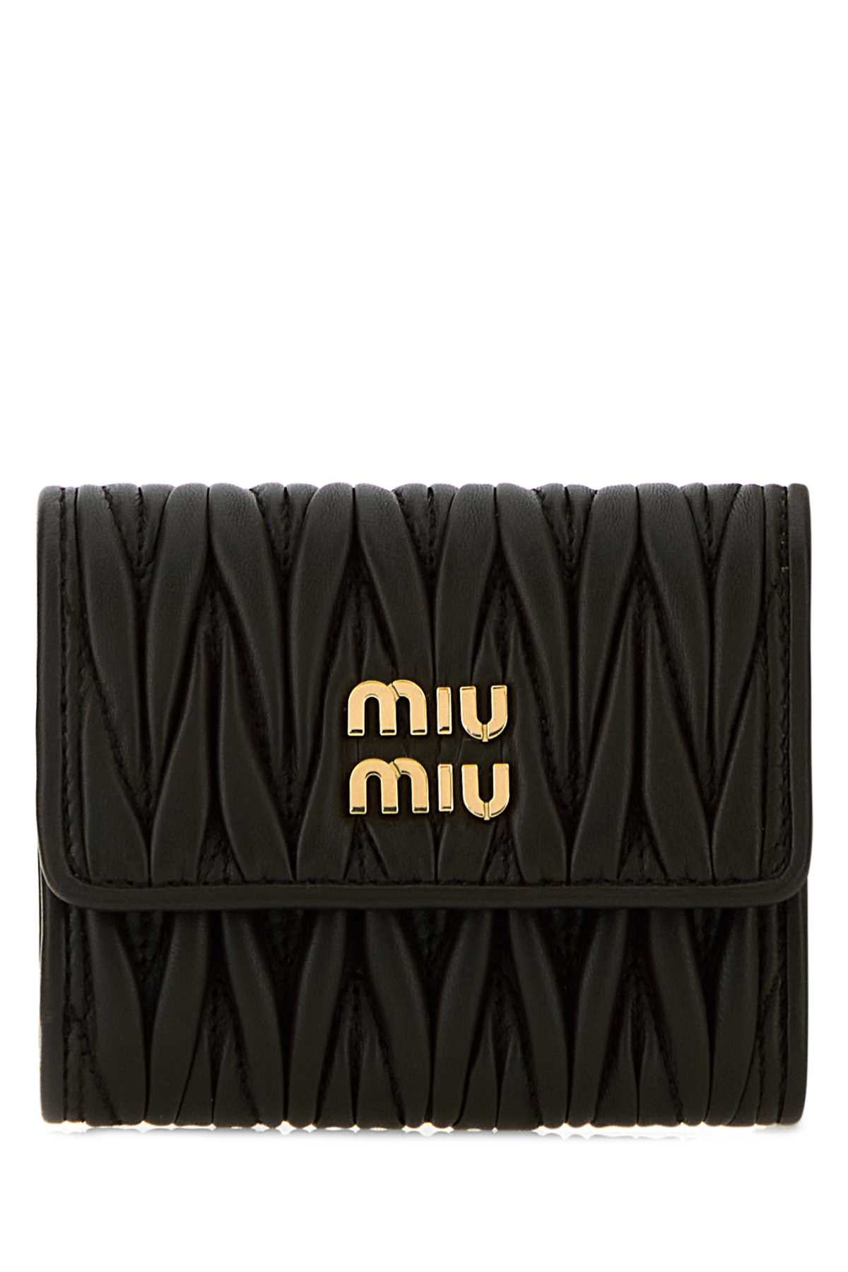 Miu Miu Women Black Leather Wallet MIU MIU
