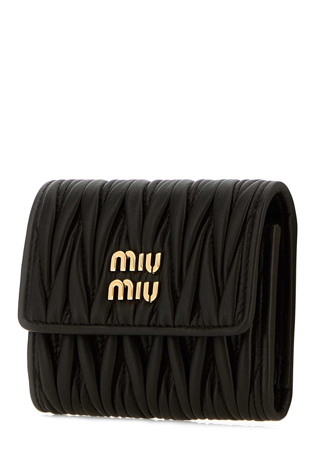 Miu Miu Women Black Leather Wallet MIU MIU