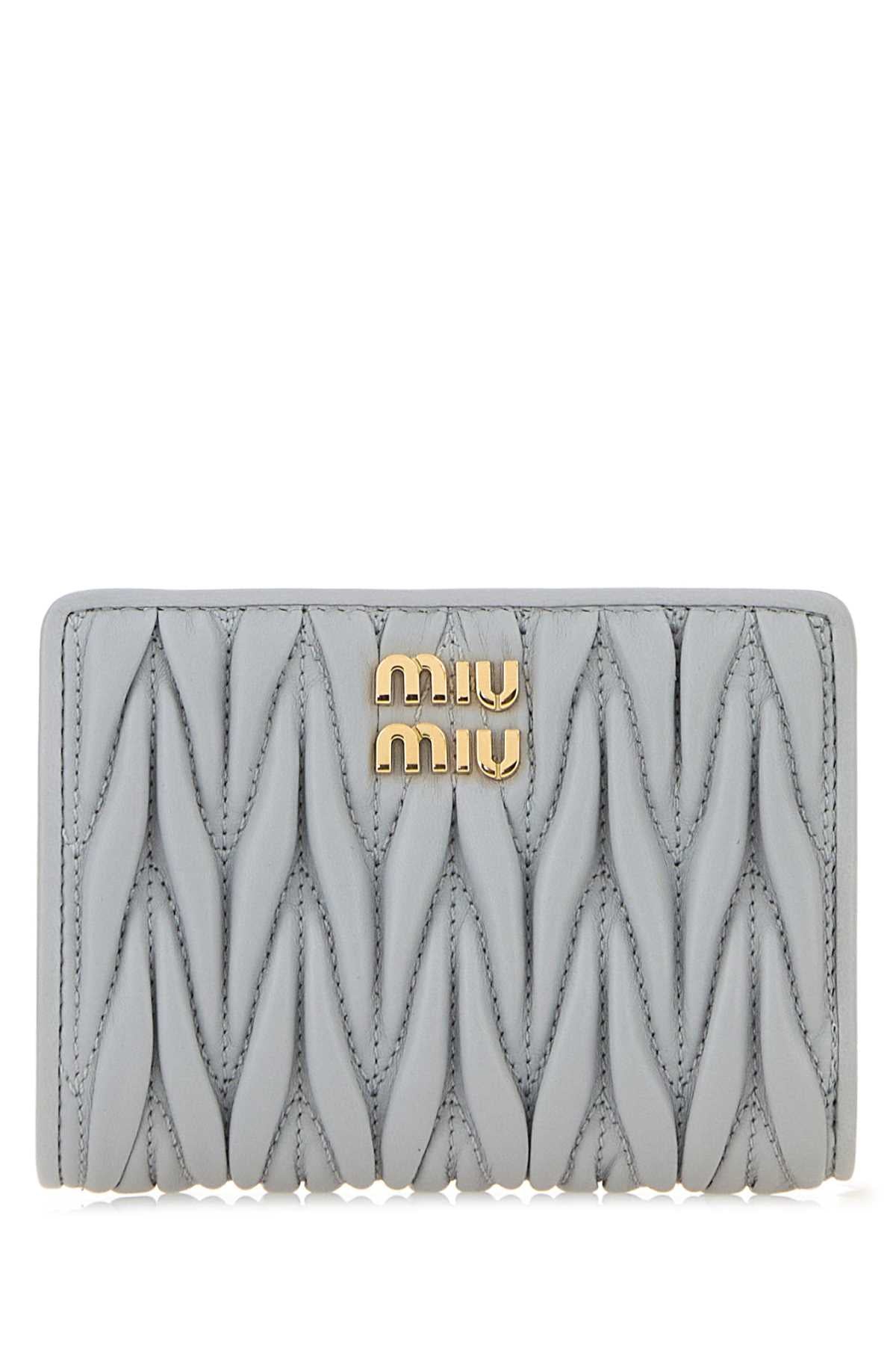 Miu Miu Women Pastel Blue Leather Wallet MIU MIU