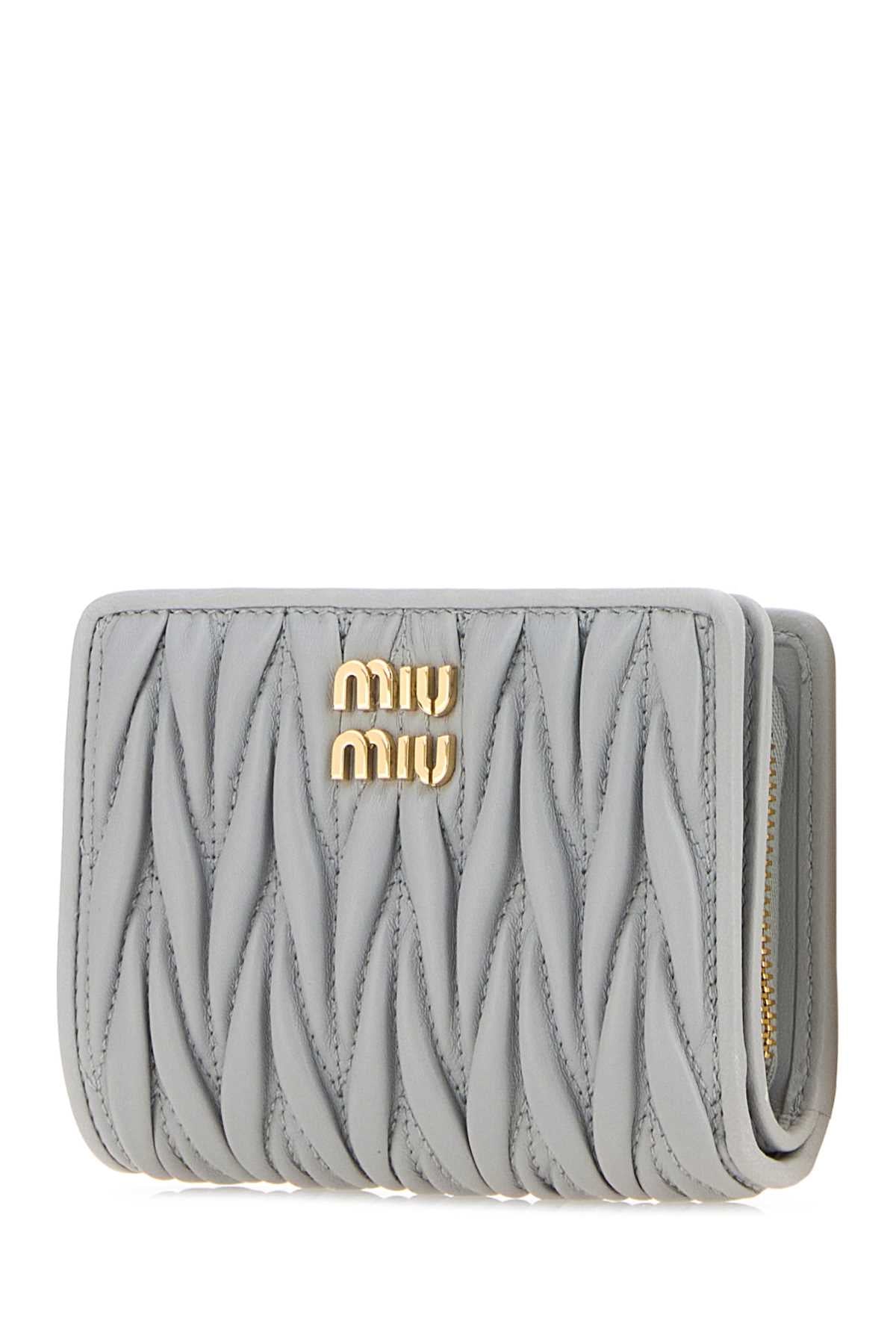 Miu Miu Women Pastel Blue Leather Wallet MIU MIU