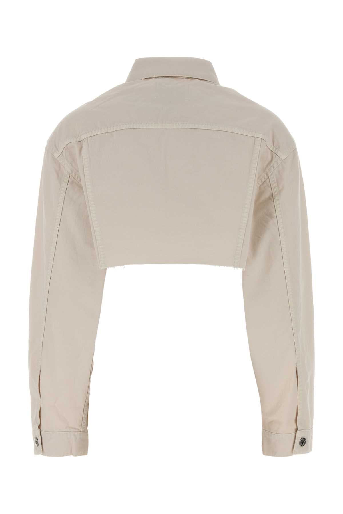 Miu Miu Women Ivory Denim Shirt MIU MIU