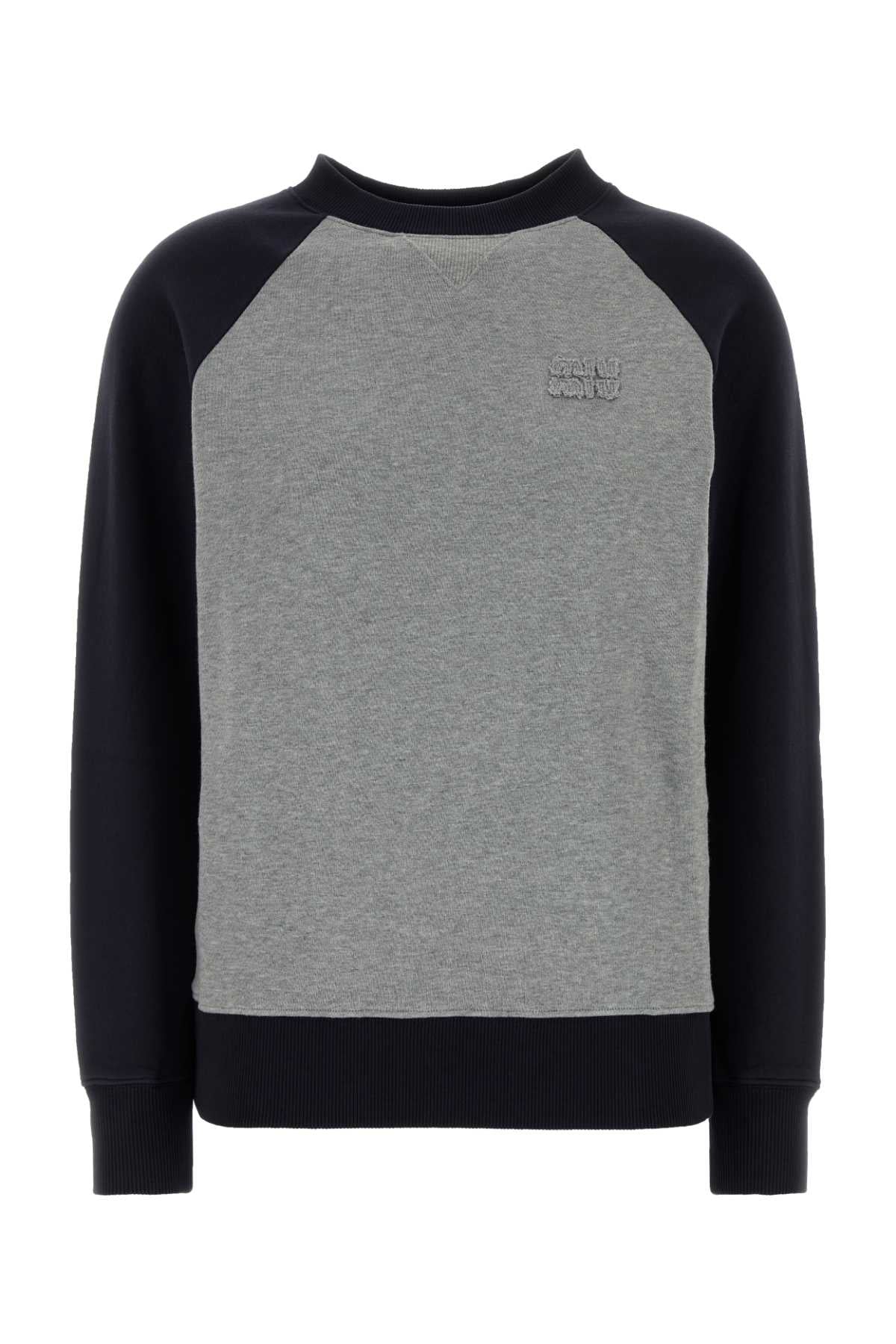 Miu Miu Women Grey Cotton Sweatshirt MIU MIU