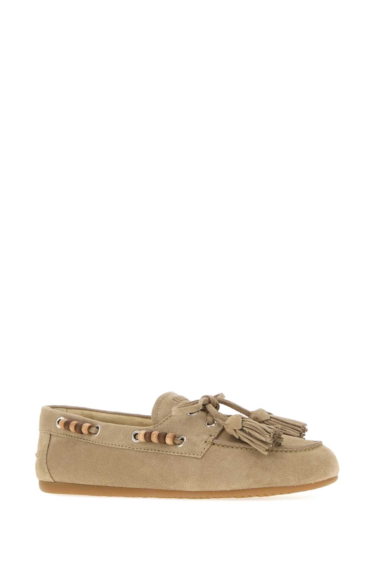 Miu Miu Women Sand Suede Loafers MIU MIU