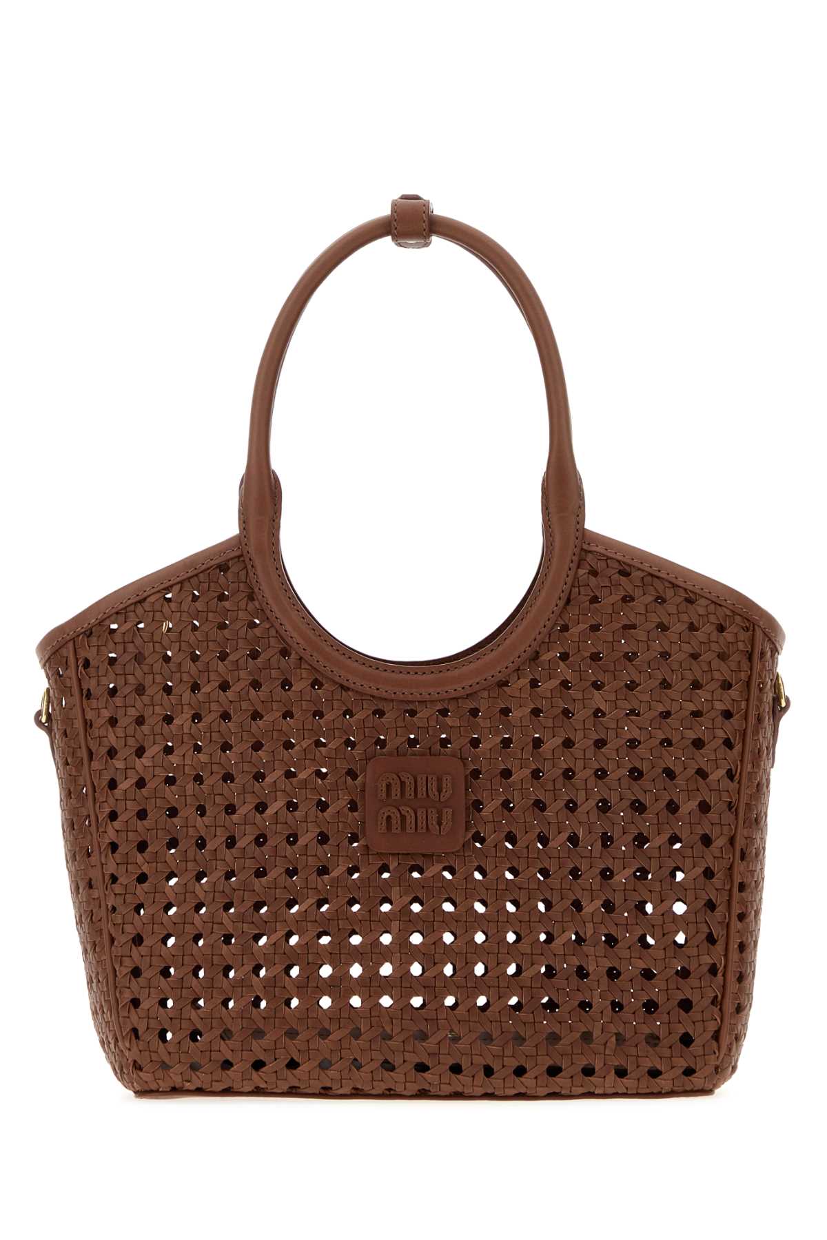 Miu Miu Women Brown Leather Handbag MIU MIU