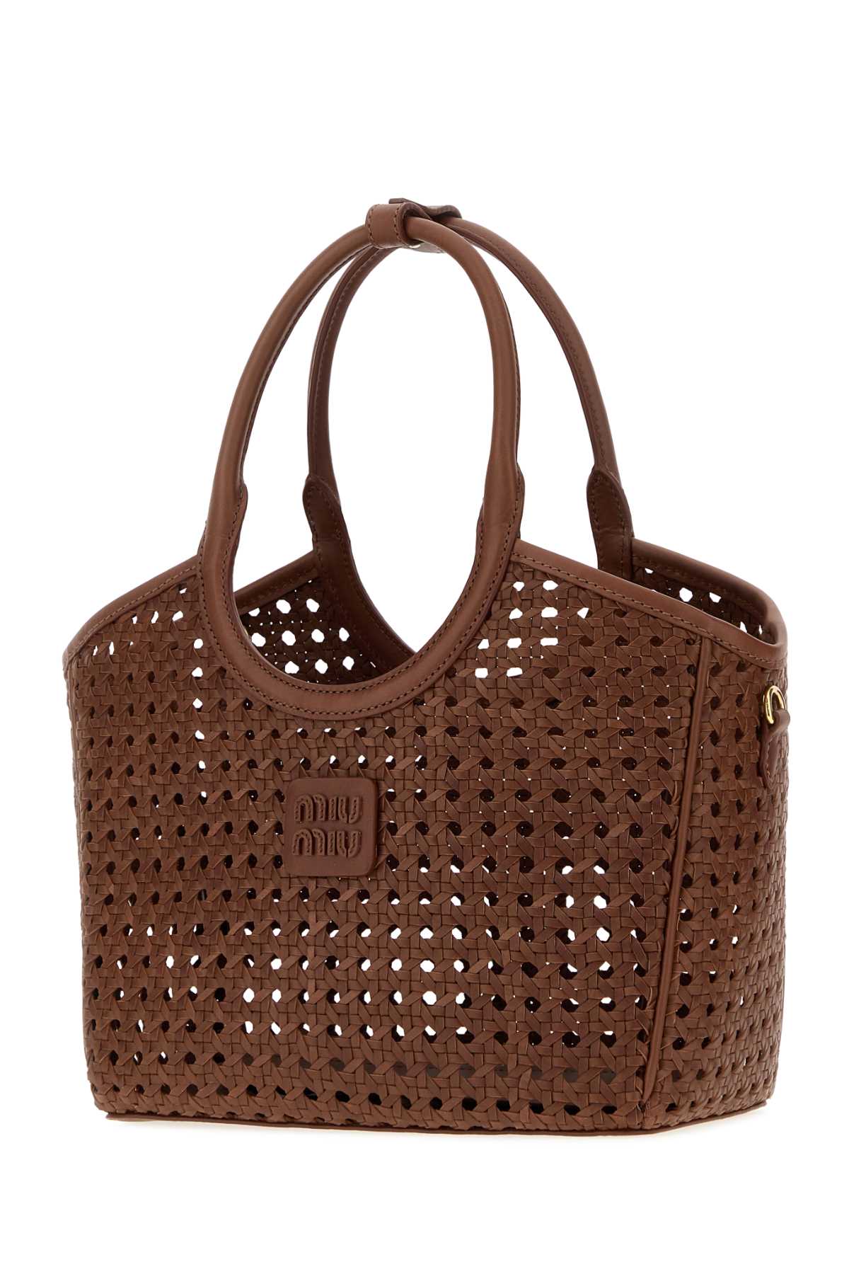 Miu Miu Women Brown Leather Handbag MIU MIU