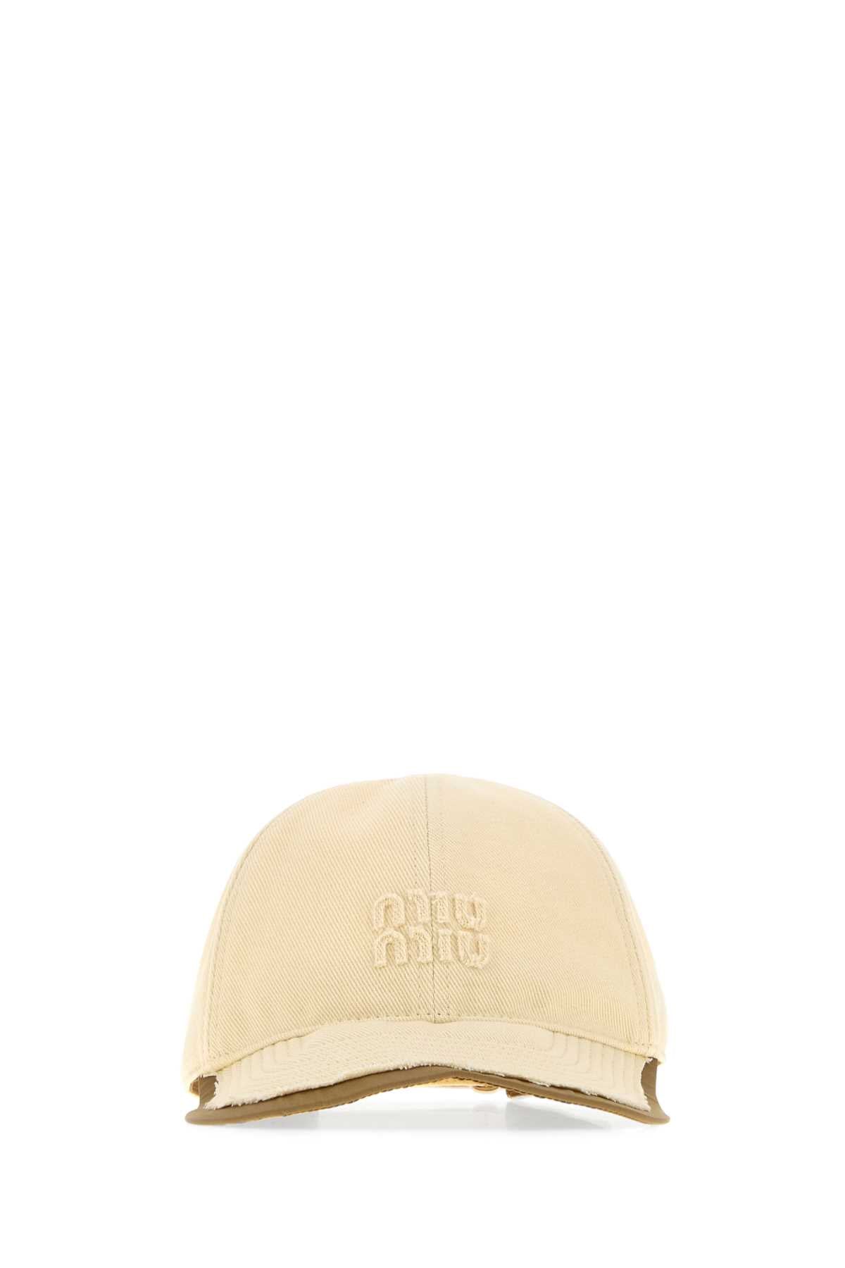 Miu Miu Women Cream Drill Baseball Cap MIU MIU