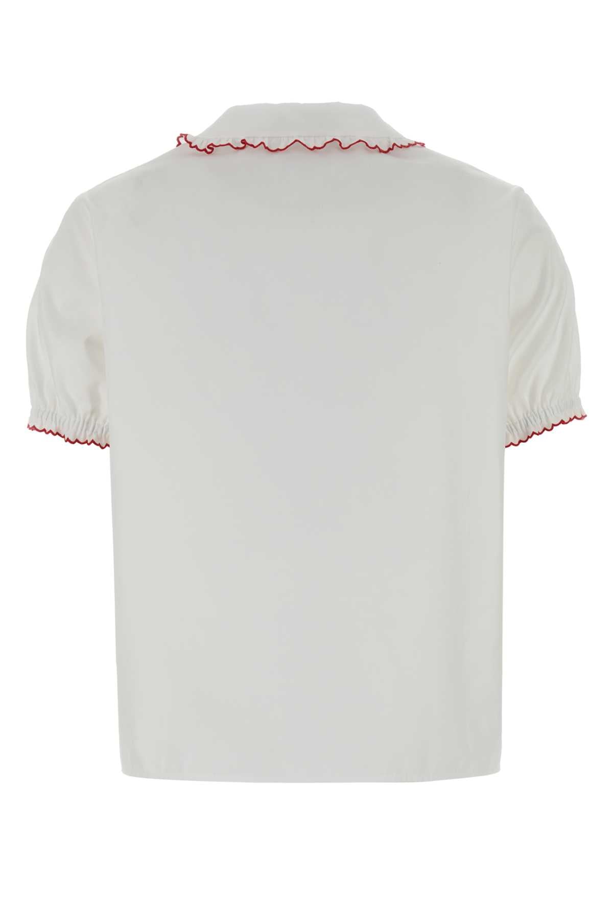 Miu Miu Women White Poplin Shirt MIU MIU