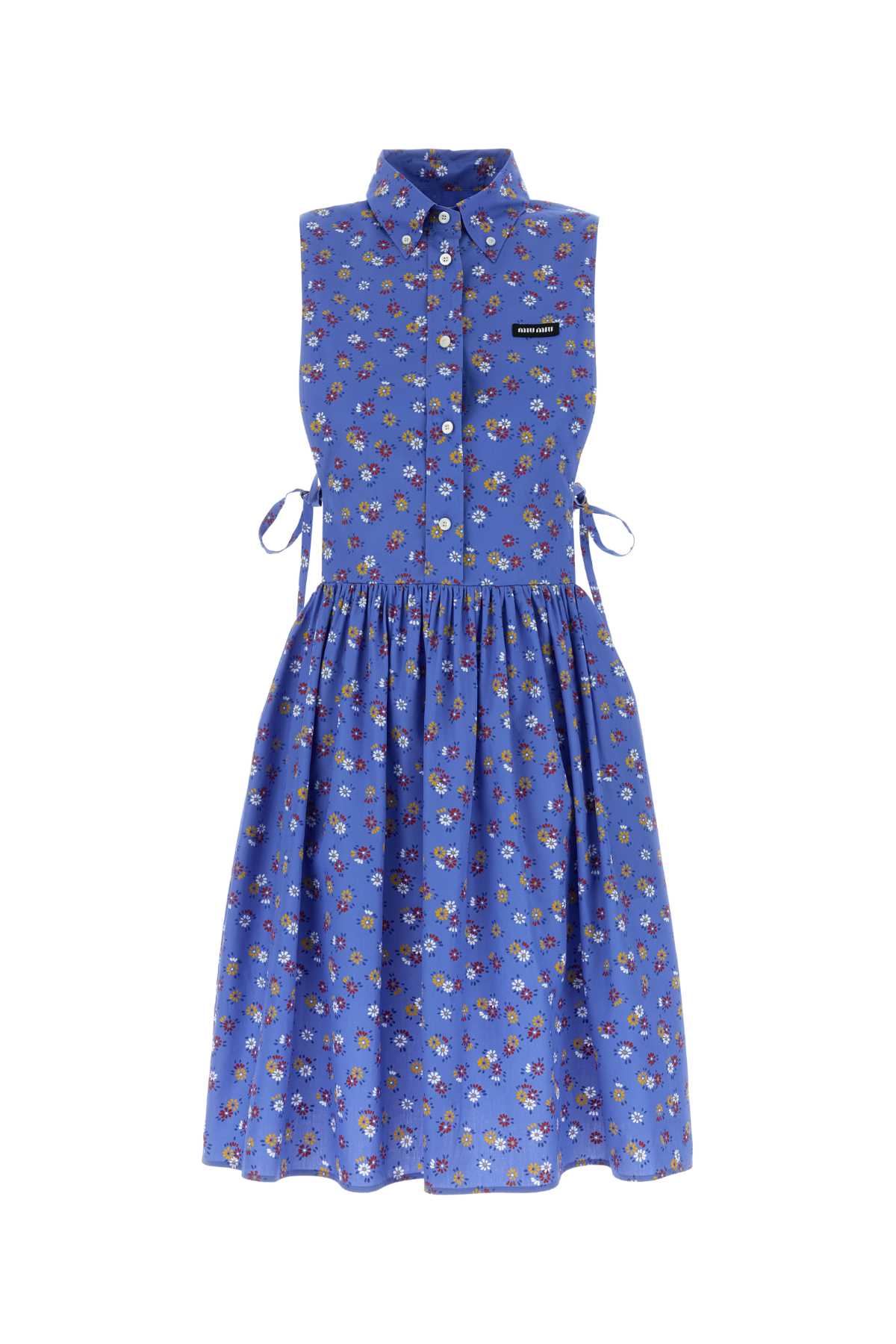 Miu Miu Women Printed Poplin Shirt Dress MIU MIU