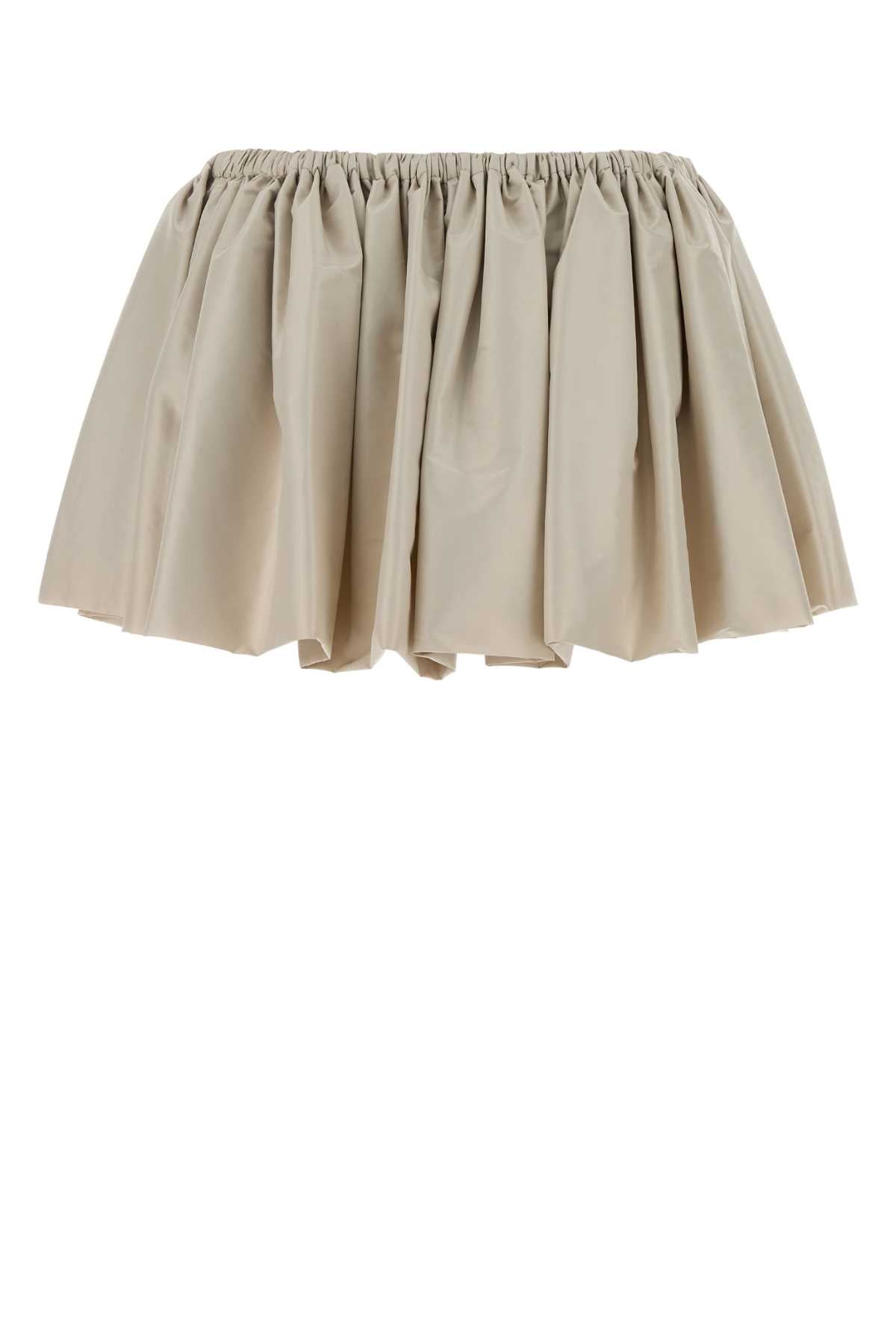 Miu Miu Women Sand Jacquard Mini Skirt MIU MIU