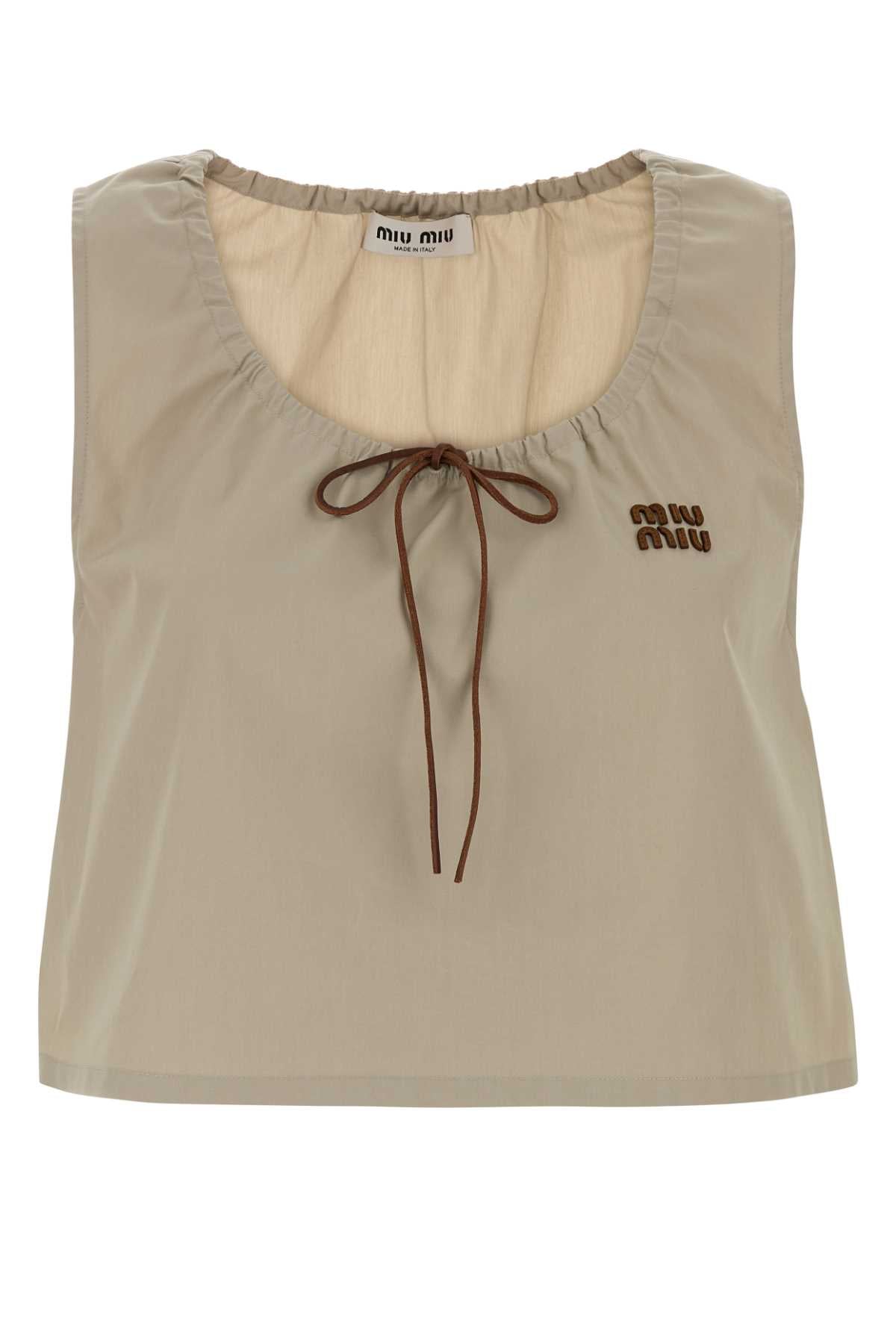 Miu Miu Women Sand Panama Top MIU MIU