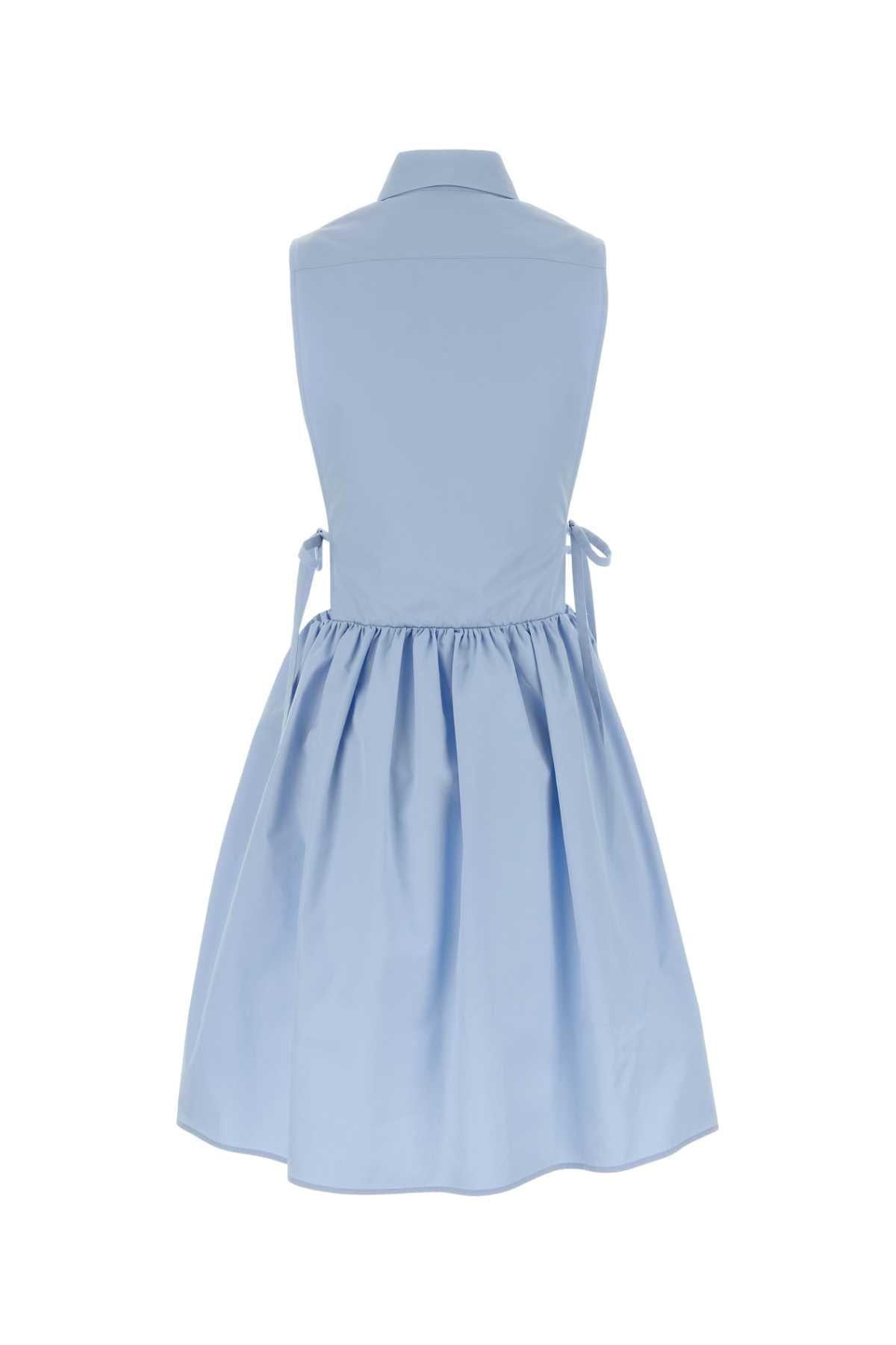 Miu Miu Women Light-Blue Poplin Shirt Dress MIU MIU