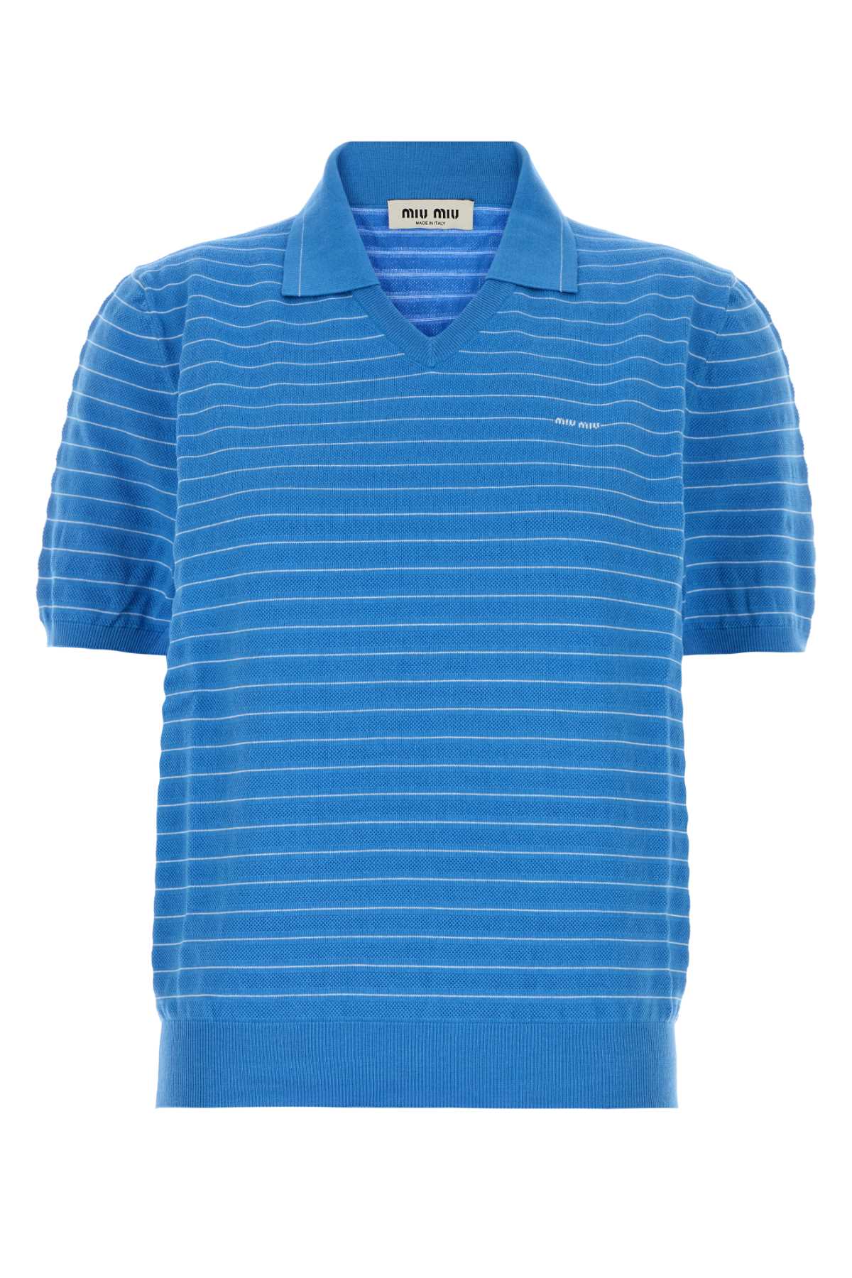 Miu Miu Women Embroidered Cotton Polo Shirt MIU MIU
