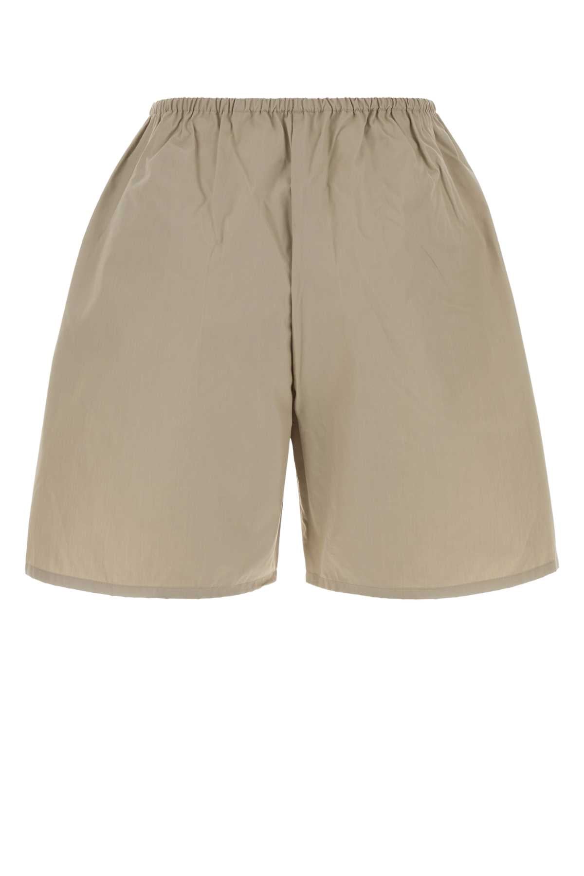 Miu Miu Women Sand Poplin Bermuda Shorts MIU MIU