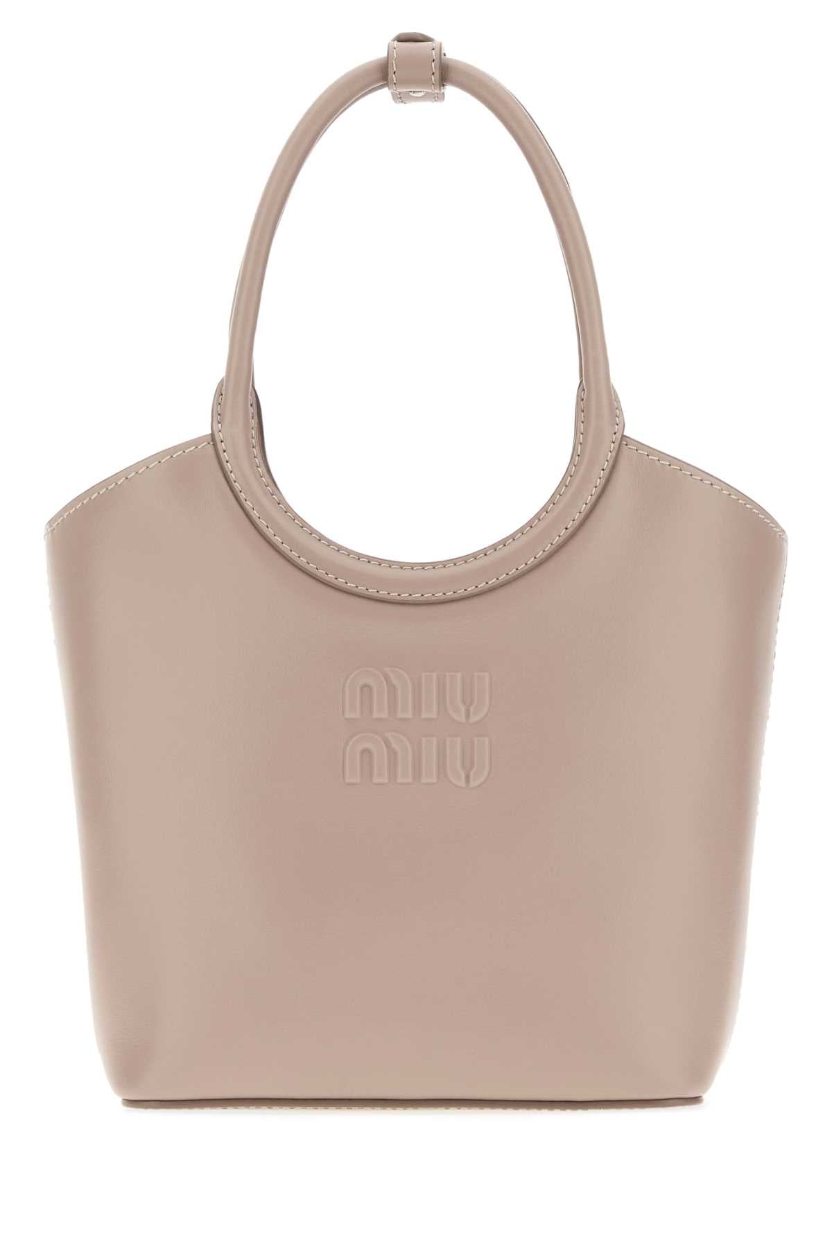 Miu Miu Women Dove Grey Leather Ivy Handbag MIU MIU