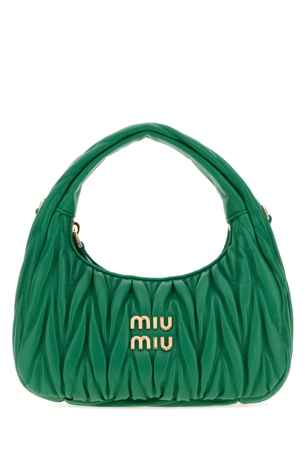 Miu Miu Women Grass Green Nappa Leather Wander Handbag MIU MIU