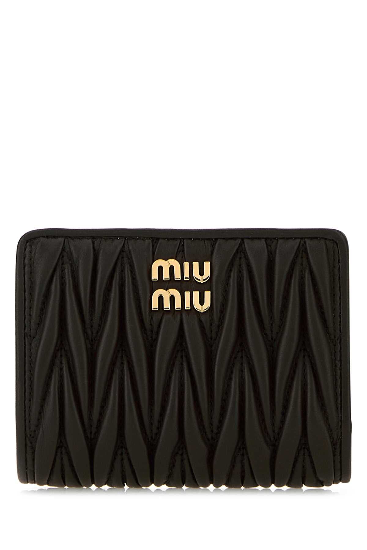 Miu Miu Women Black Leather Wallet MIU MIU