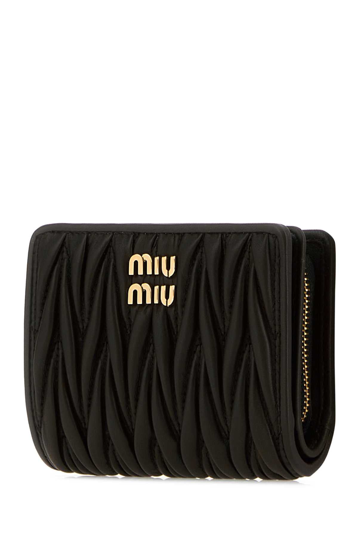 Miu Miu Women Black Leather Wallet MIU MIU