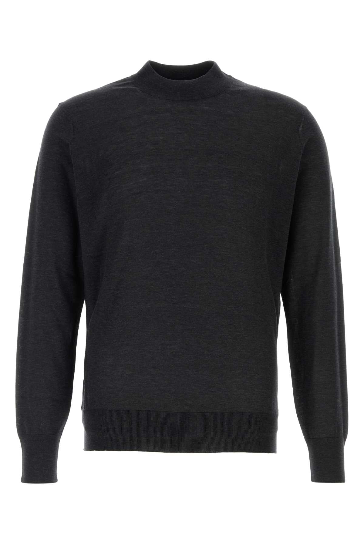 Brunello Cucinelli Men Slate Silk Blend Sweater BRUNELLO CUCINELLI