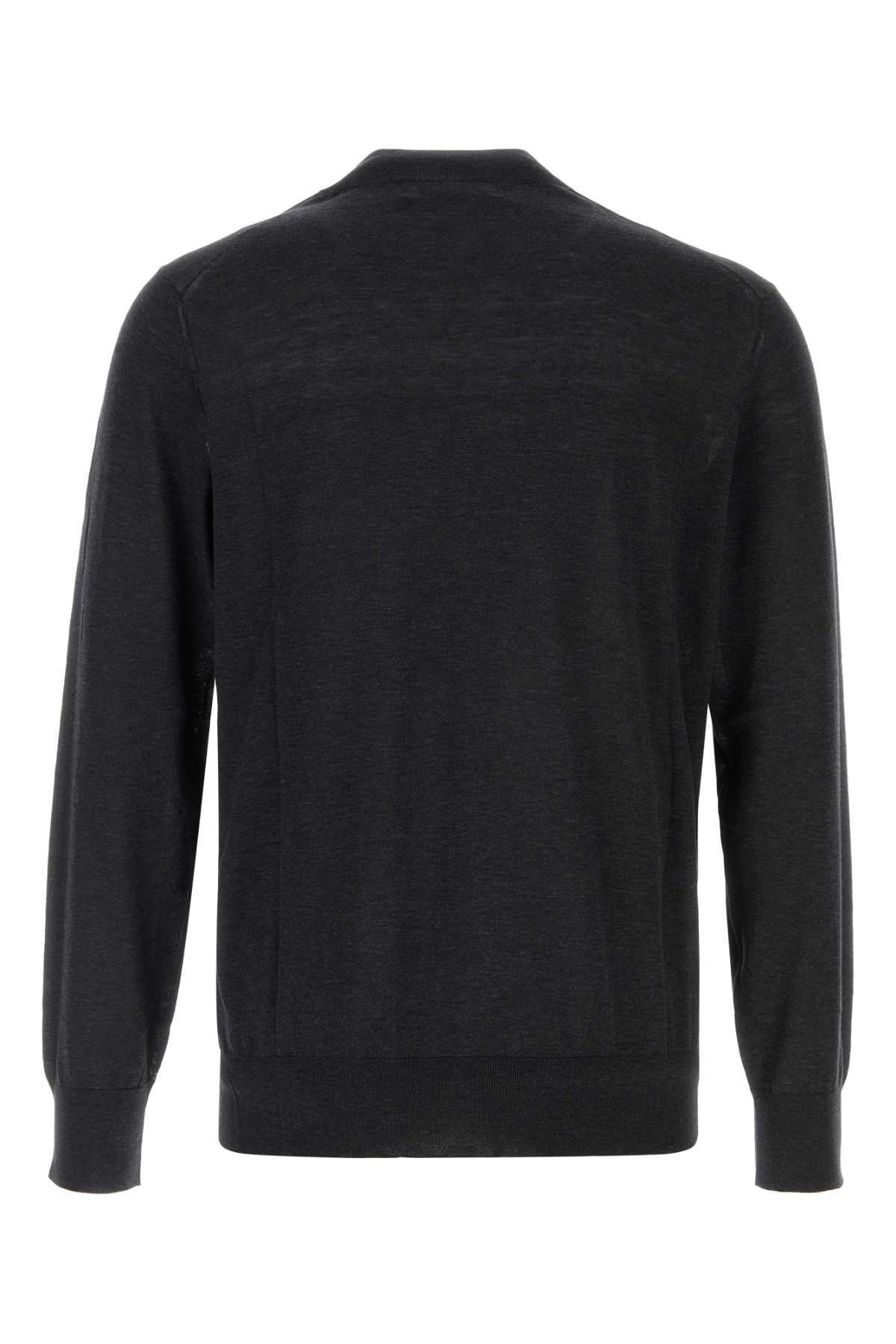 Brunello Cucinelli Men Slate Silk Blend Sweater BRUNELLO CUCINELLI