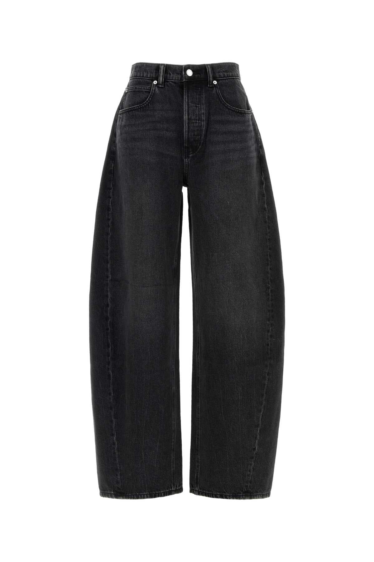 Alexander Wang Women Black Denim Wide-Leg Jeans ALEXANDER WANG