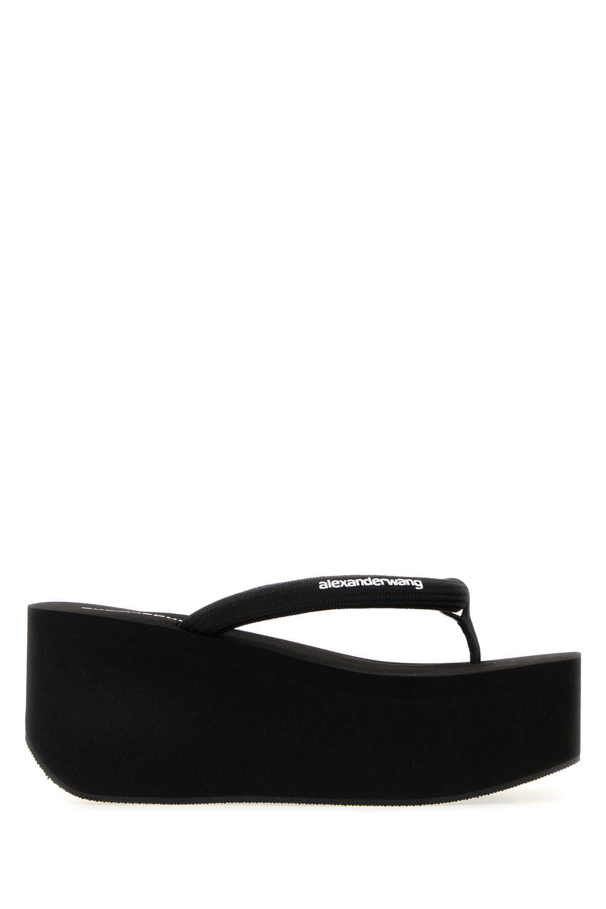 Alexander Wang Women Black Fabric Jenna Thong Slippers ALEXANDER WANG