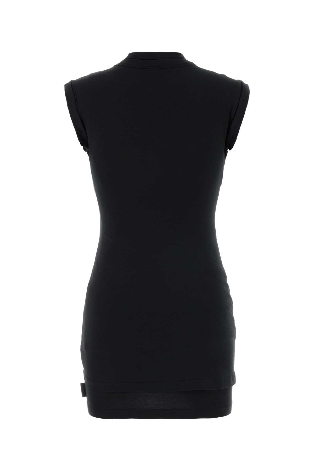 Alexander Wang Women Black Stretch Cotton Mini Dress ALEXANDER WANG