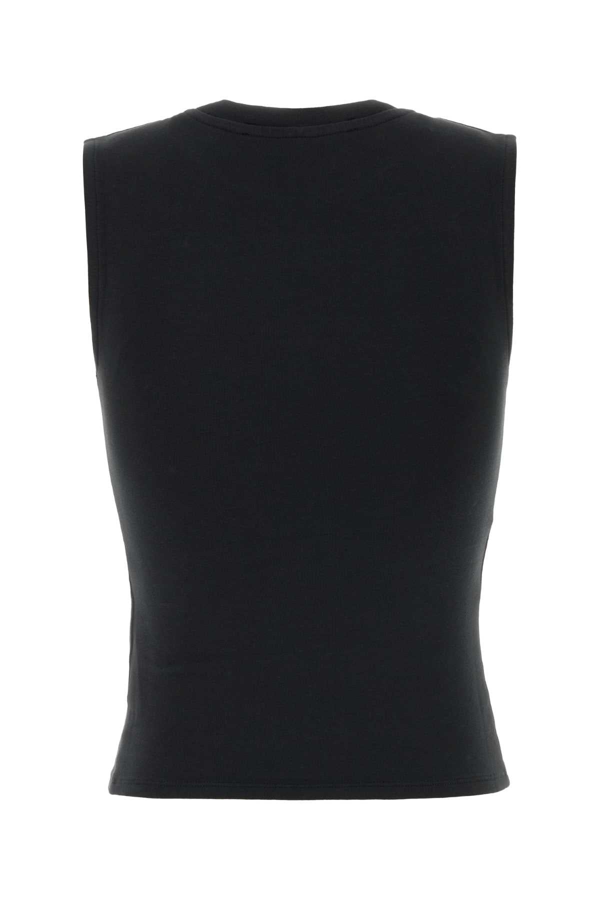 Alexander Wang Women Black Stretch Cotton Tank Top ALEXANDER WANG