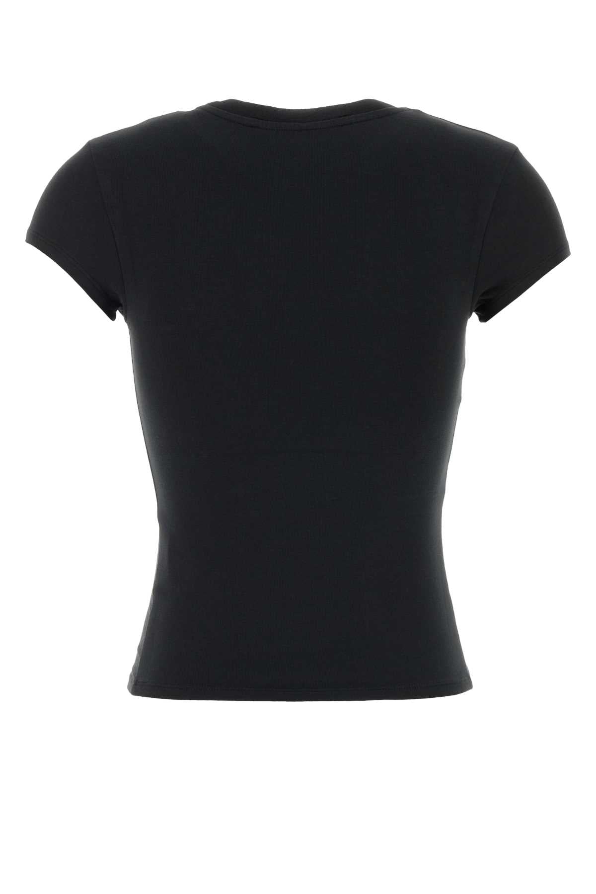 Alexander Wang Women Black Stretch Cotton T-Shirt ALEXANDER WANG