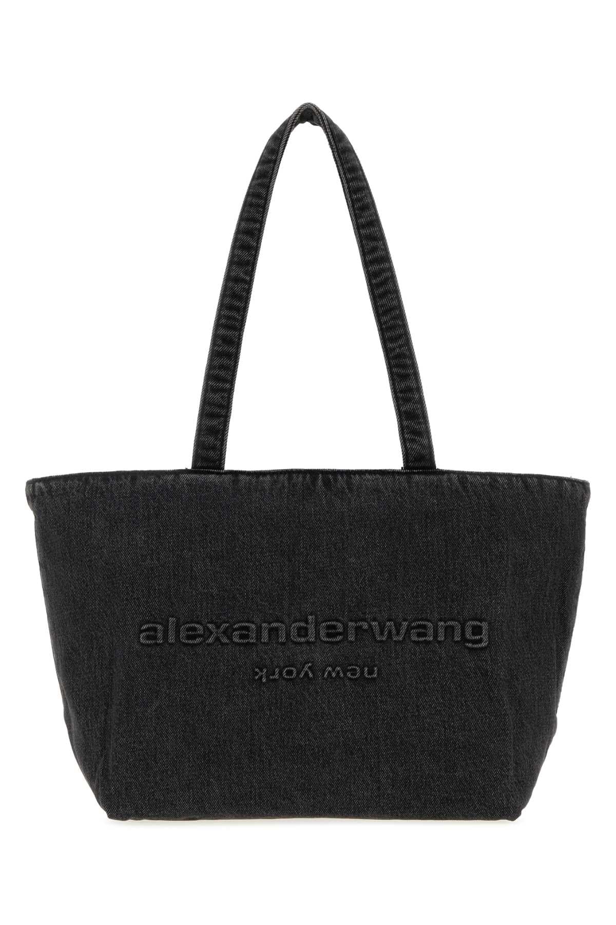 Alexander Wang Women Slate Denim Punch Shopping Bag ALEXANDER WANG