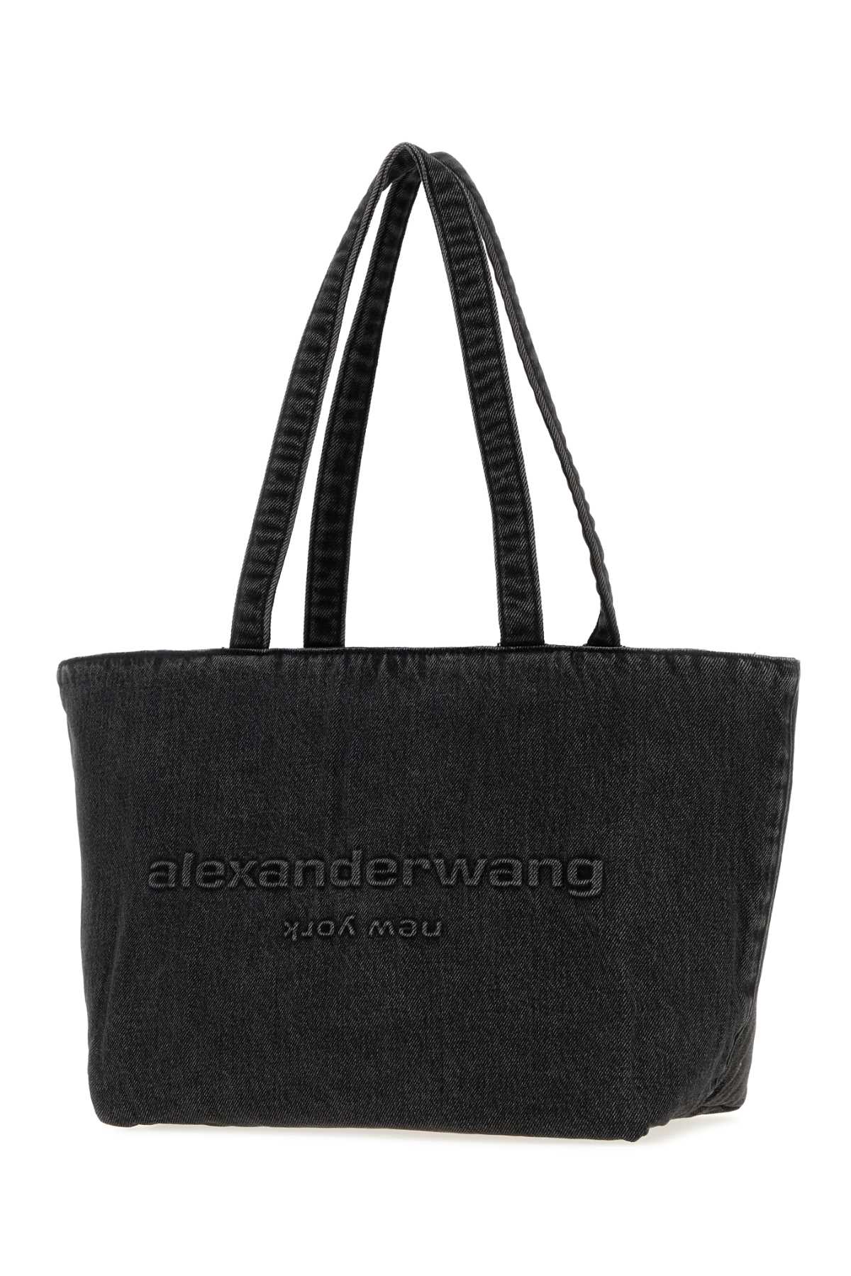 Alexander Wang Women Slate Denim Punch Shopping Bag ALEXANDER WANG