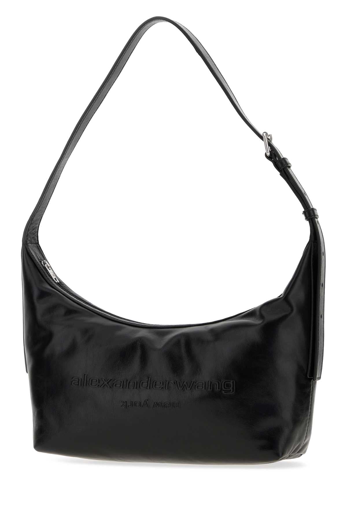 Alexander Wang Women Black Leather Punch Shoulder Bag ALEXANDER WANG