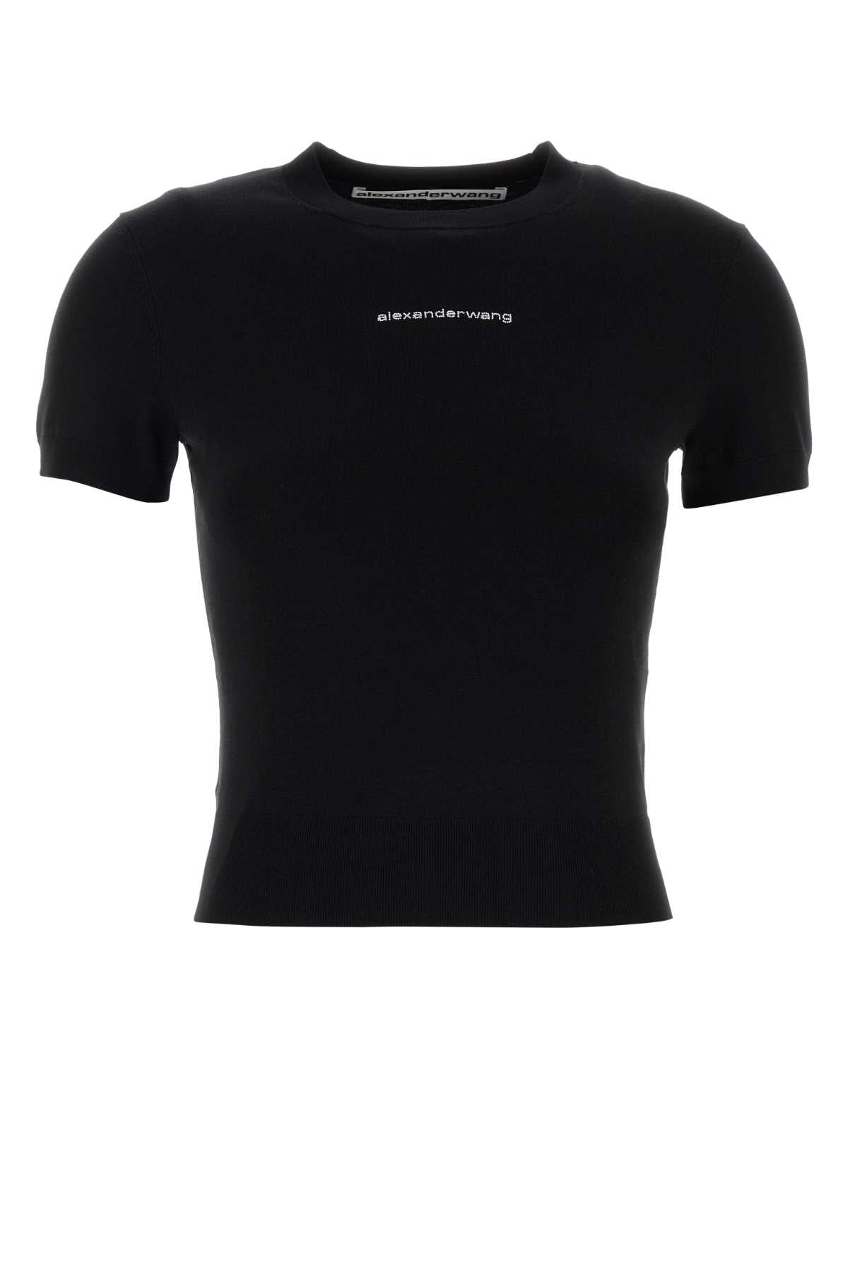 Alexander Wang Women Black Knit T-Shirt ALEXANDER WANG