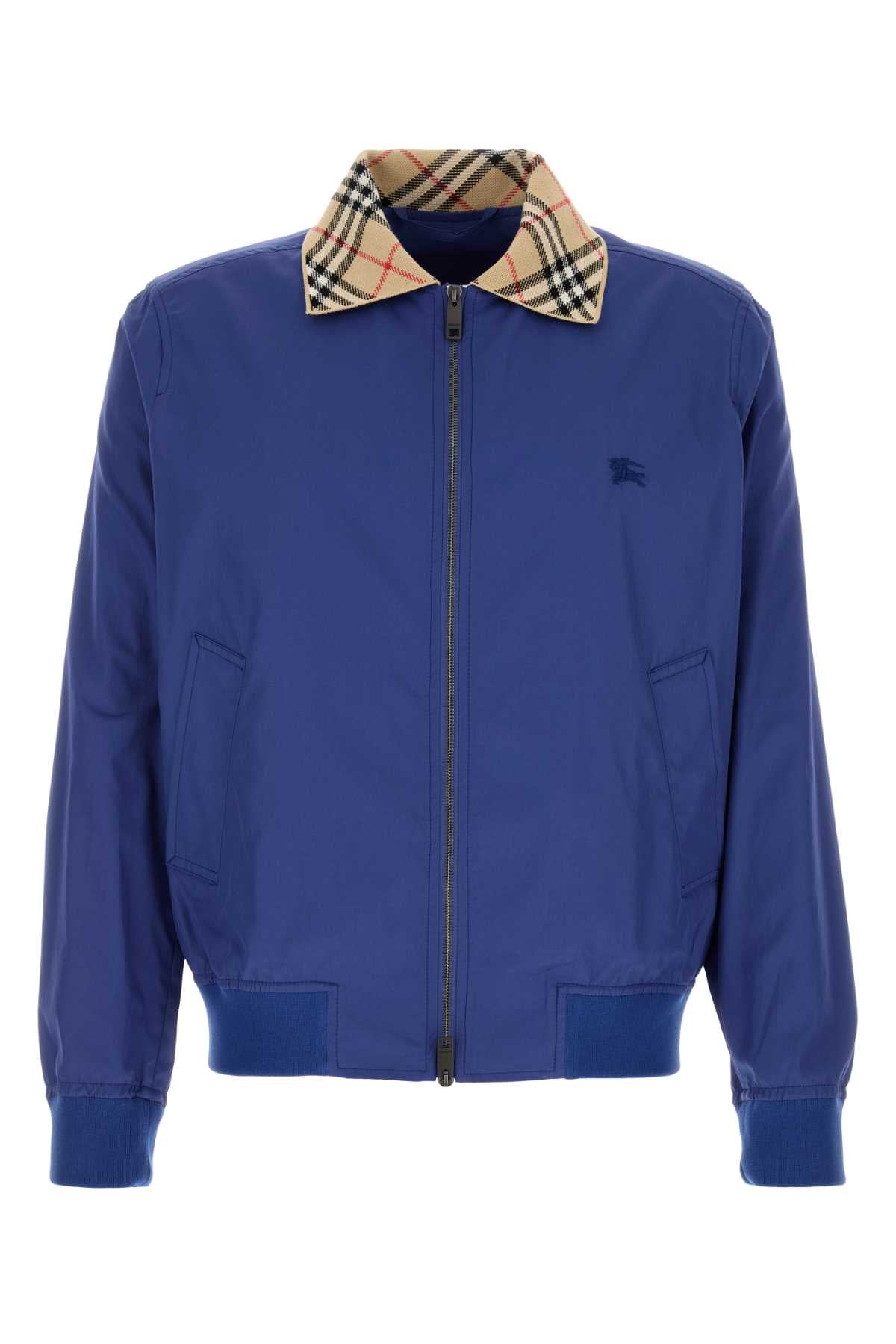 Burberry Men Blue Cotton Jacket BURBERRY
